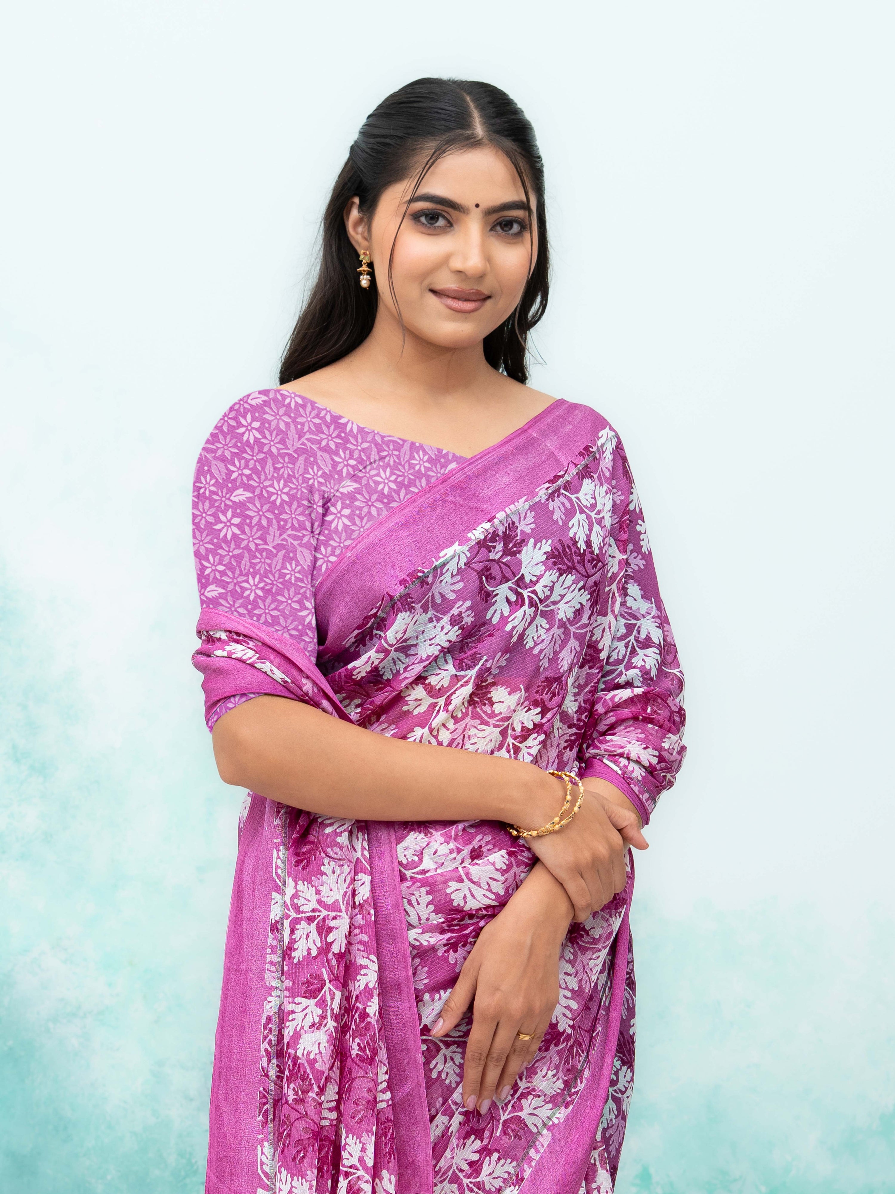 Pink Weightless Saree