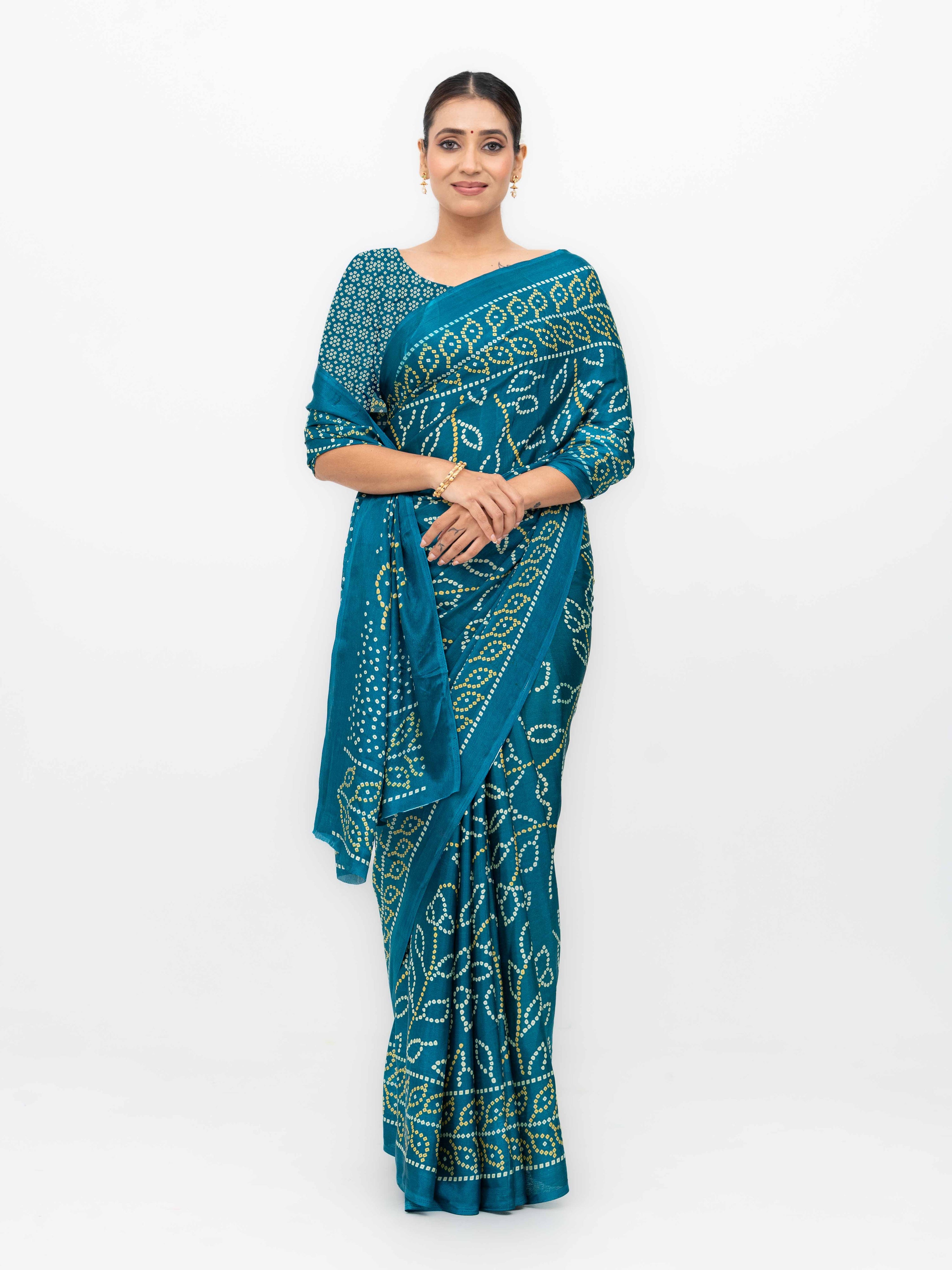 Blue Art Silk Saree