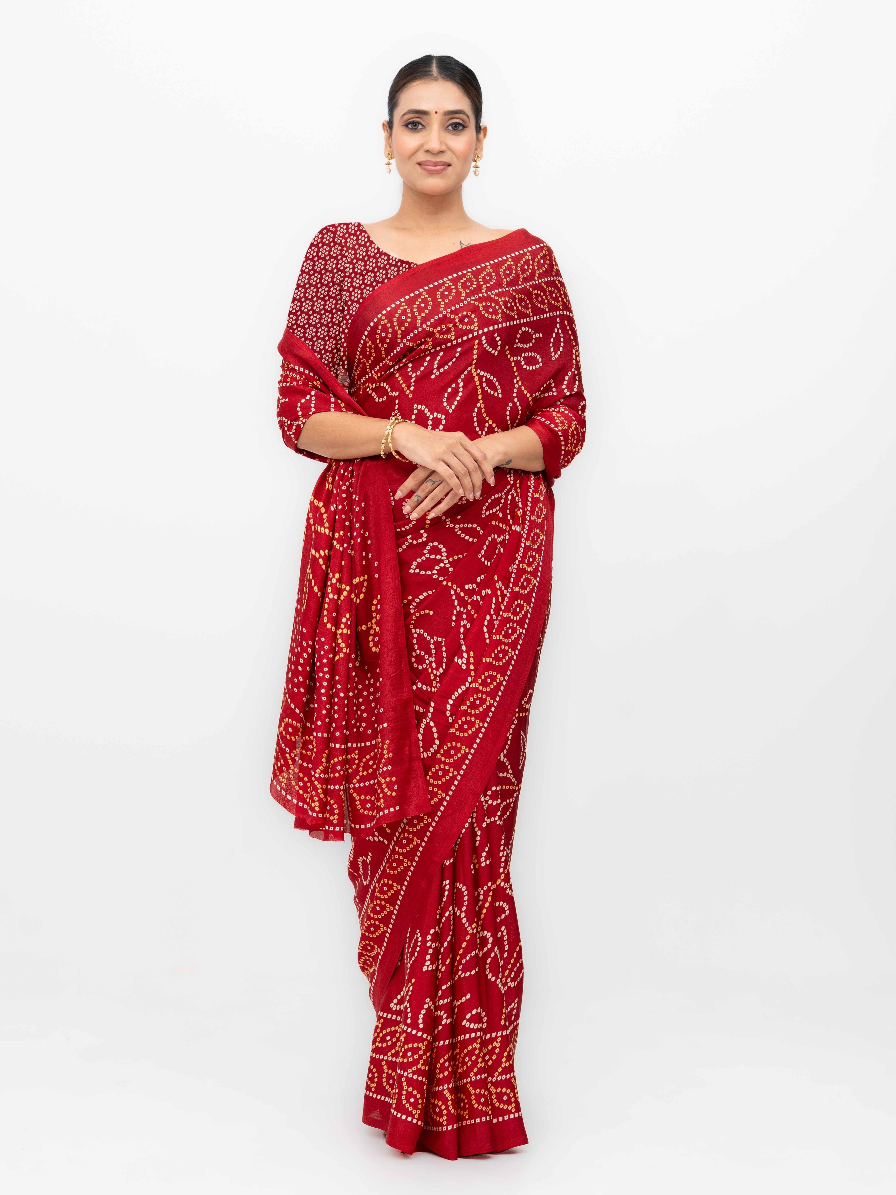 Red Art Silk Saree