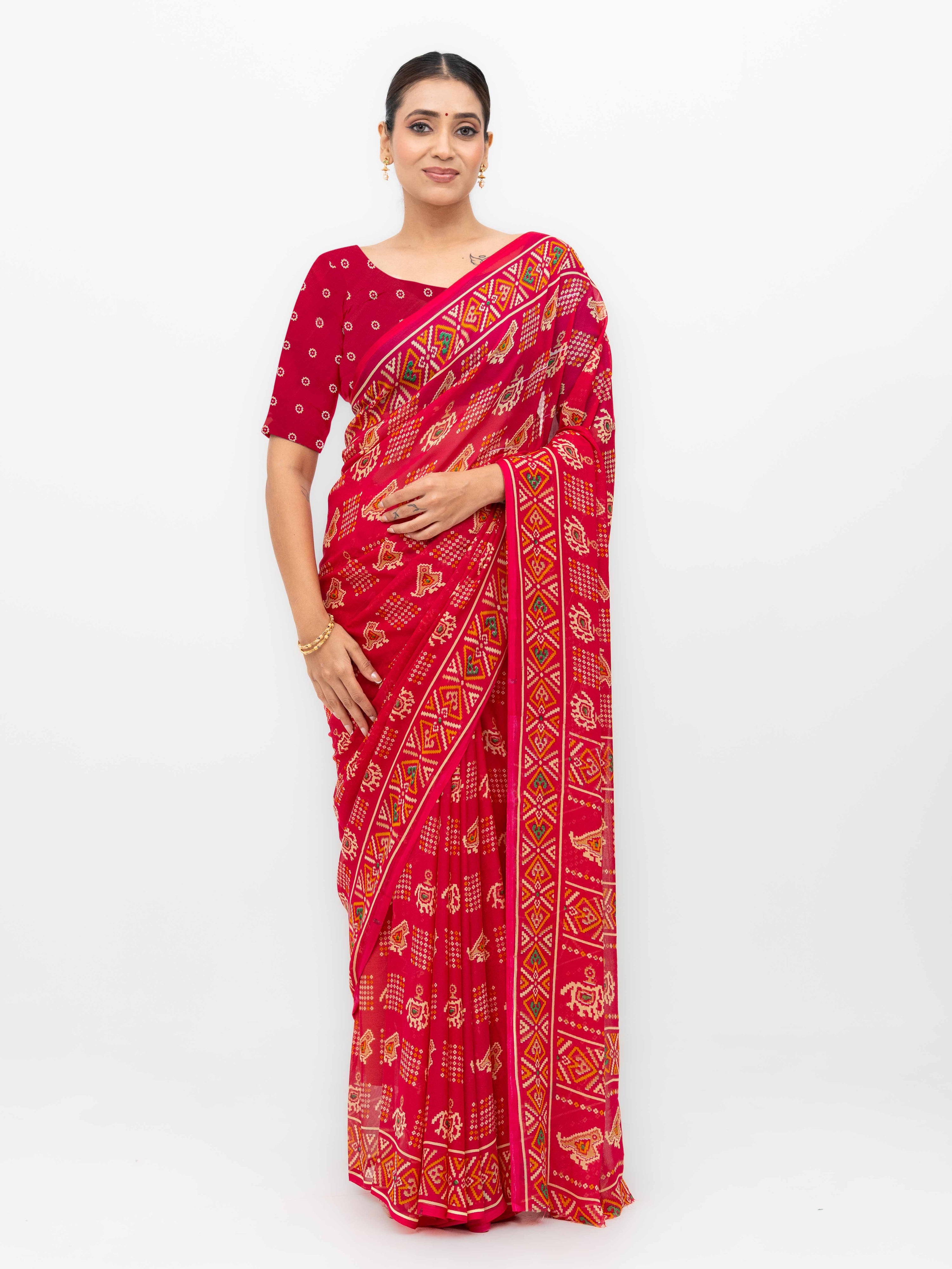 Magenta Pink Weightless Saree