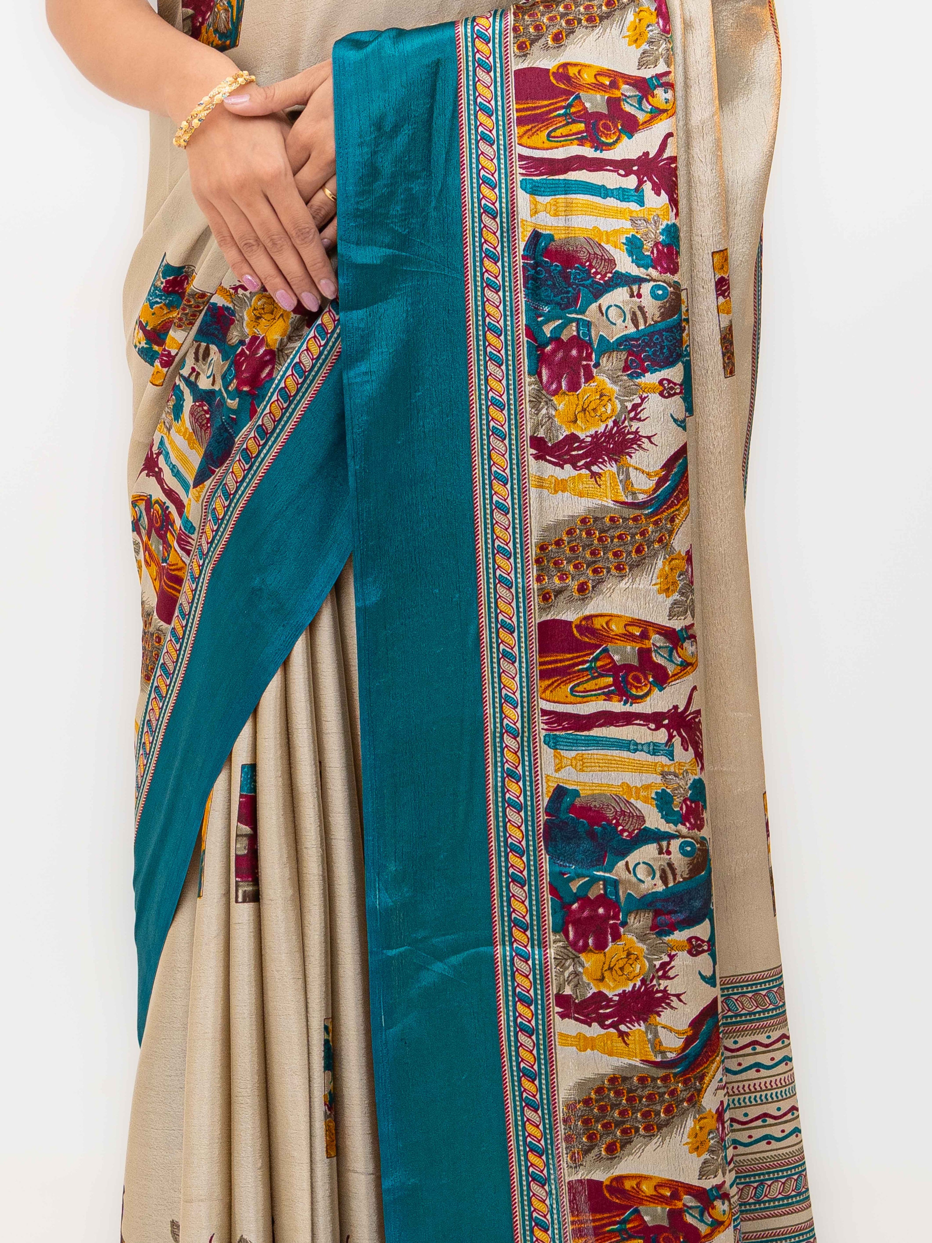Teal Blue Turkey Silk Saree
