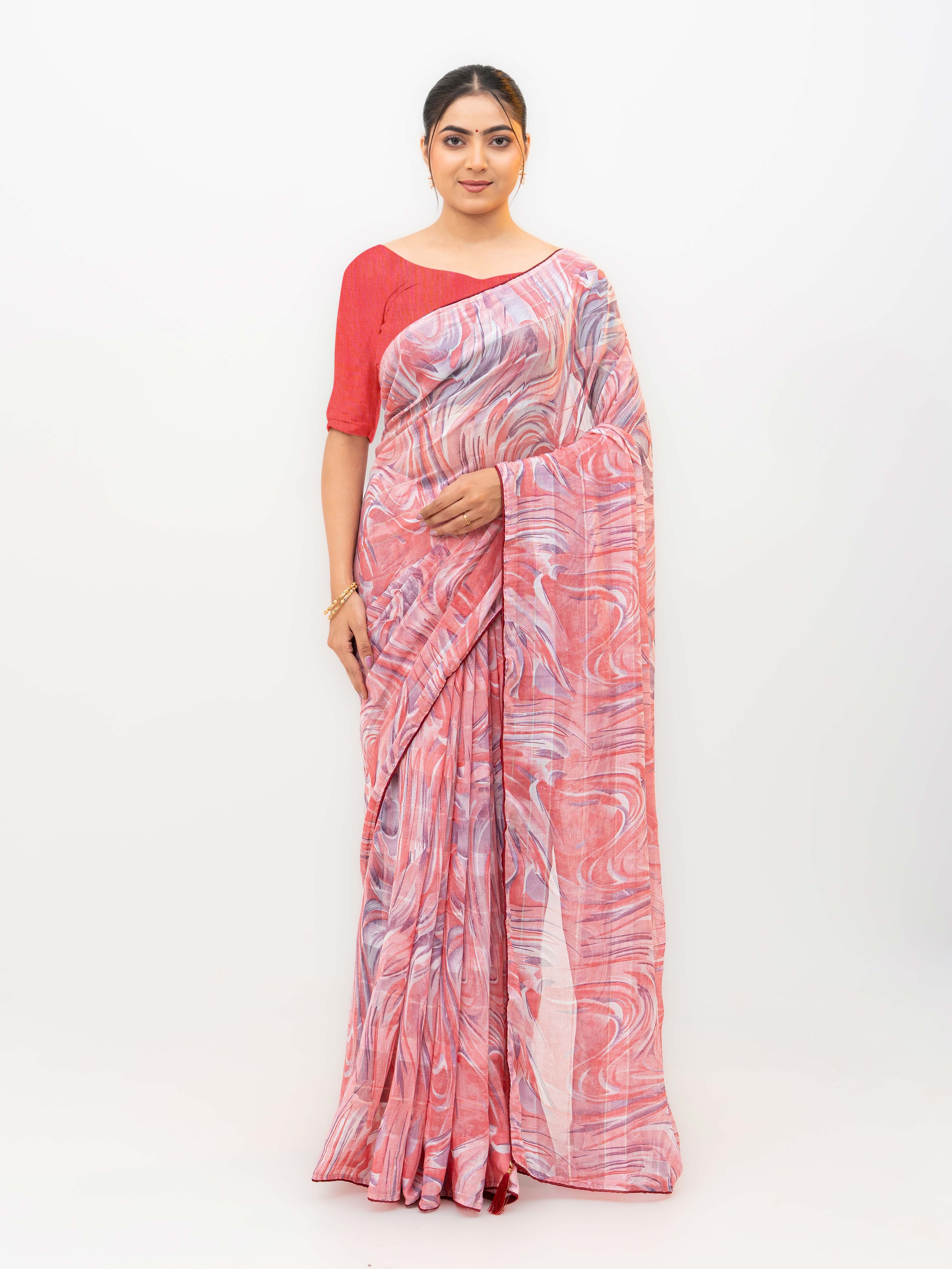 Pink Weightless Saree