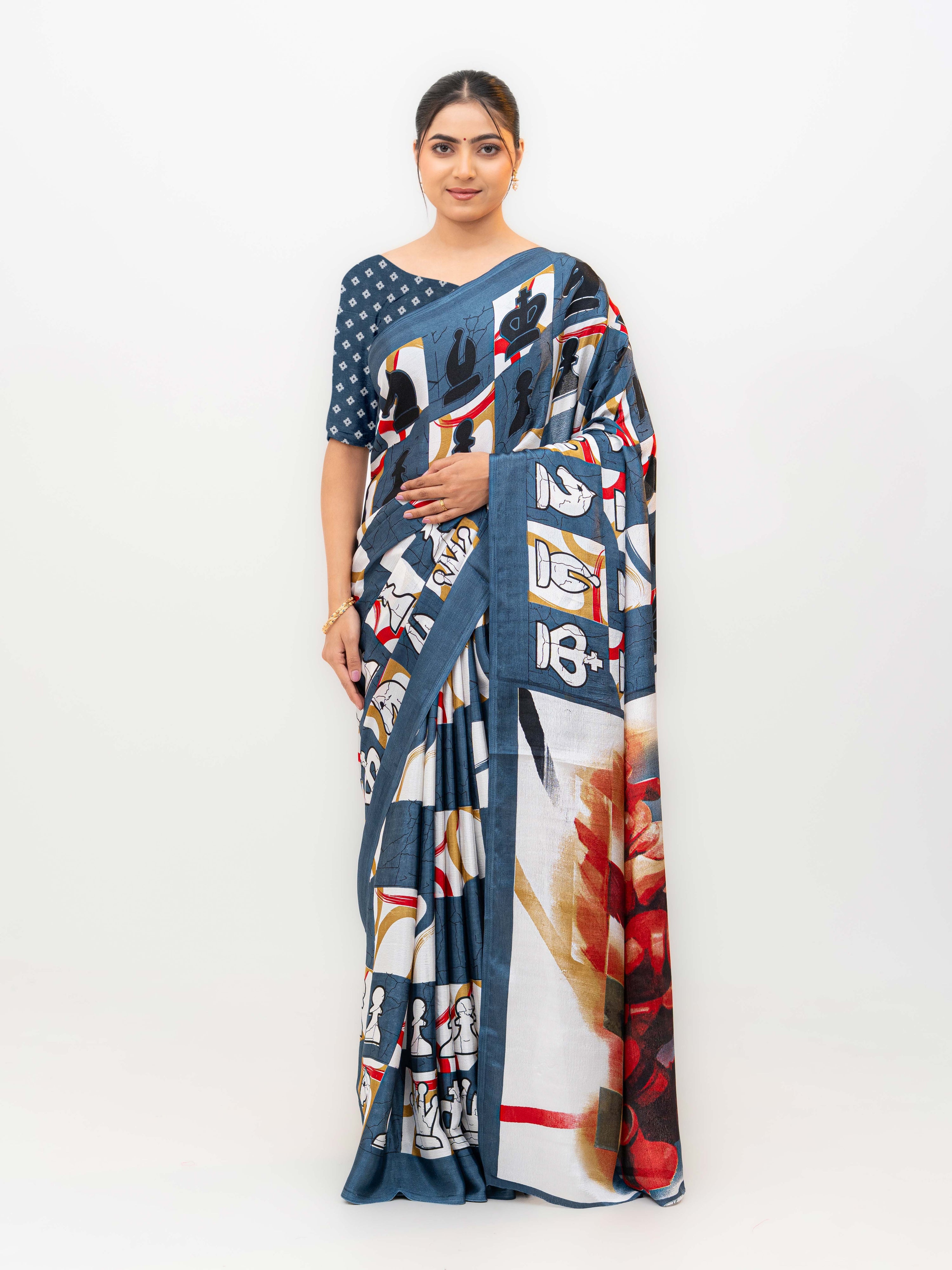 Blue Turkey Silk Saree