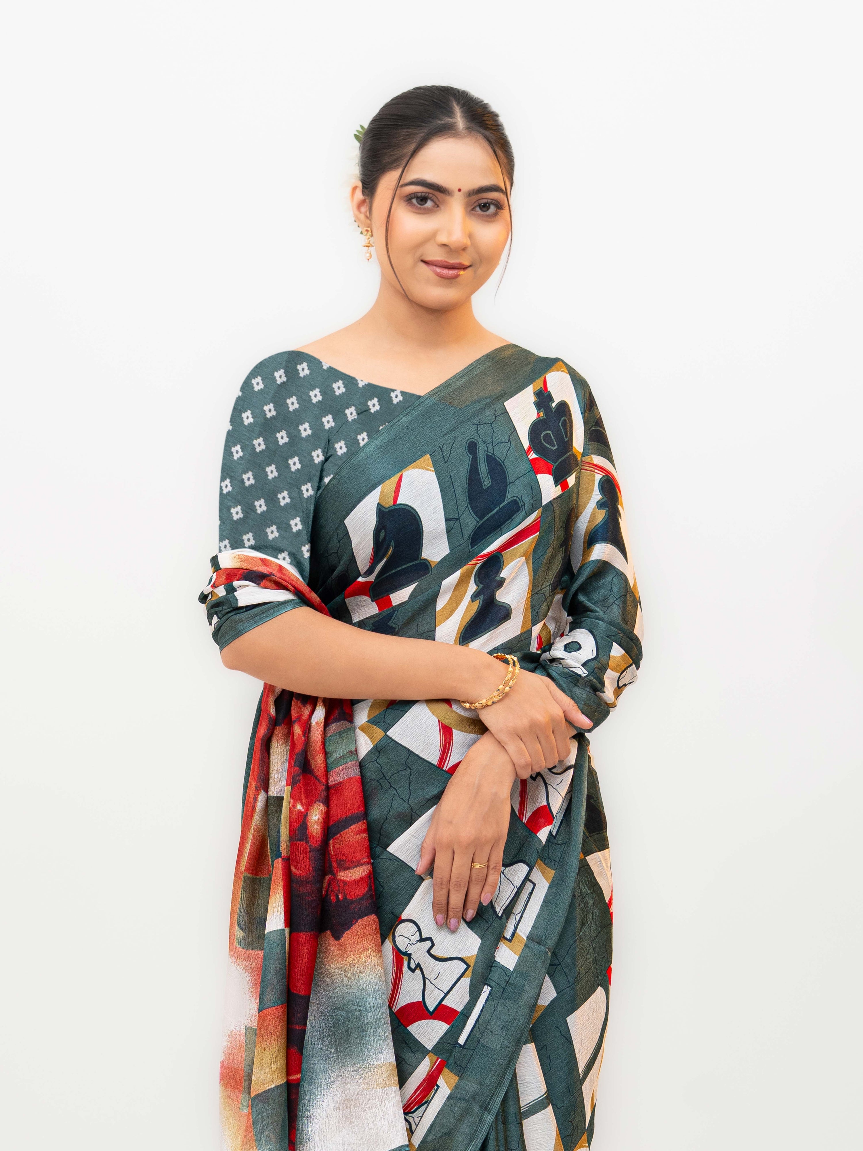 Gray Turkey Silk Saree