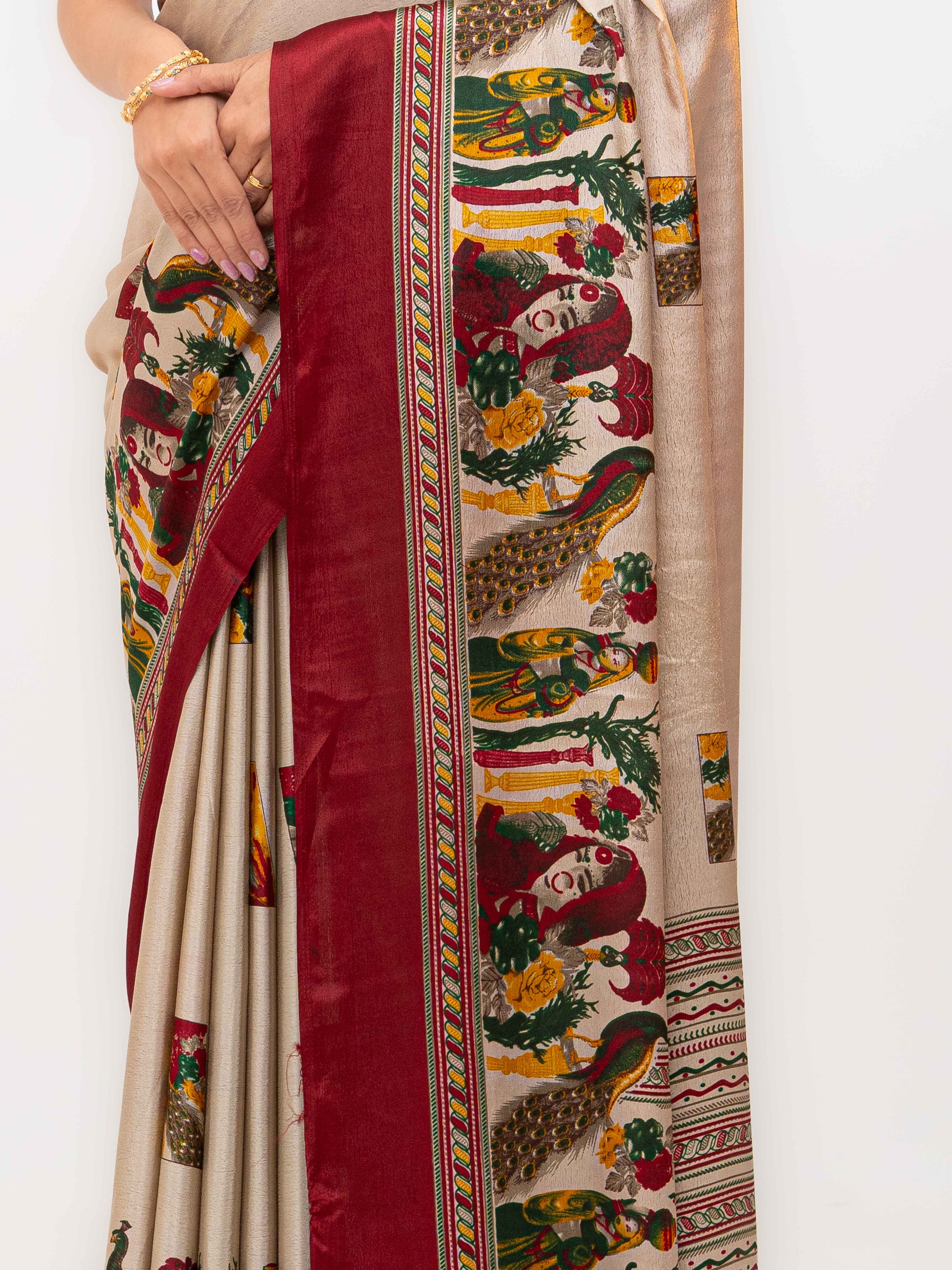 Maroon Turkey Silk Saree