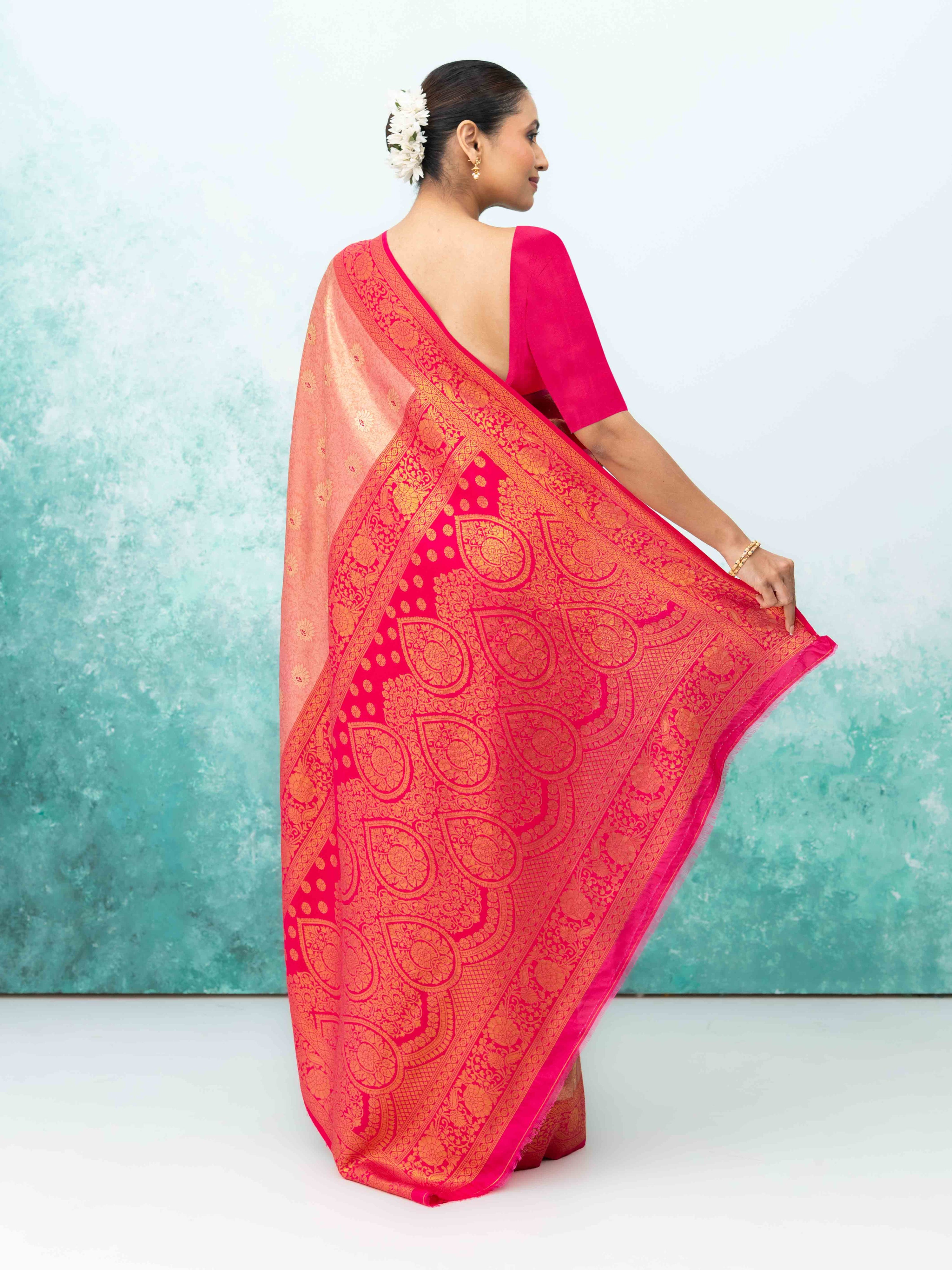 Pink Kanchivaram Saree