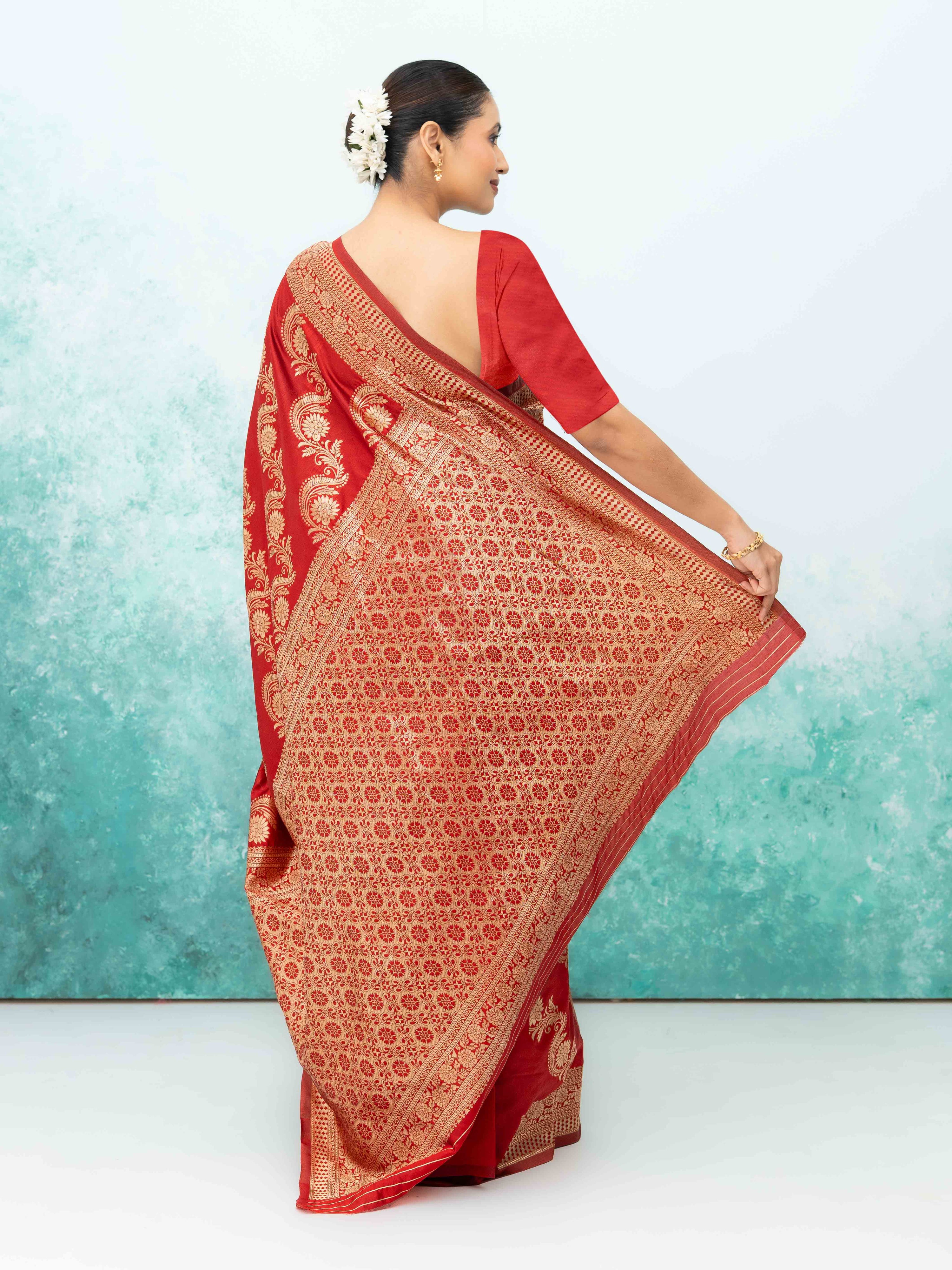 Maroon Mysore Silk Saree