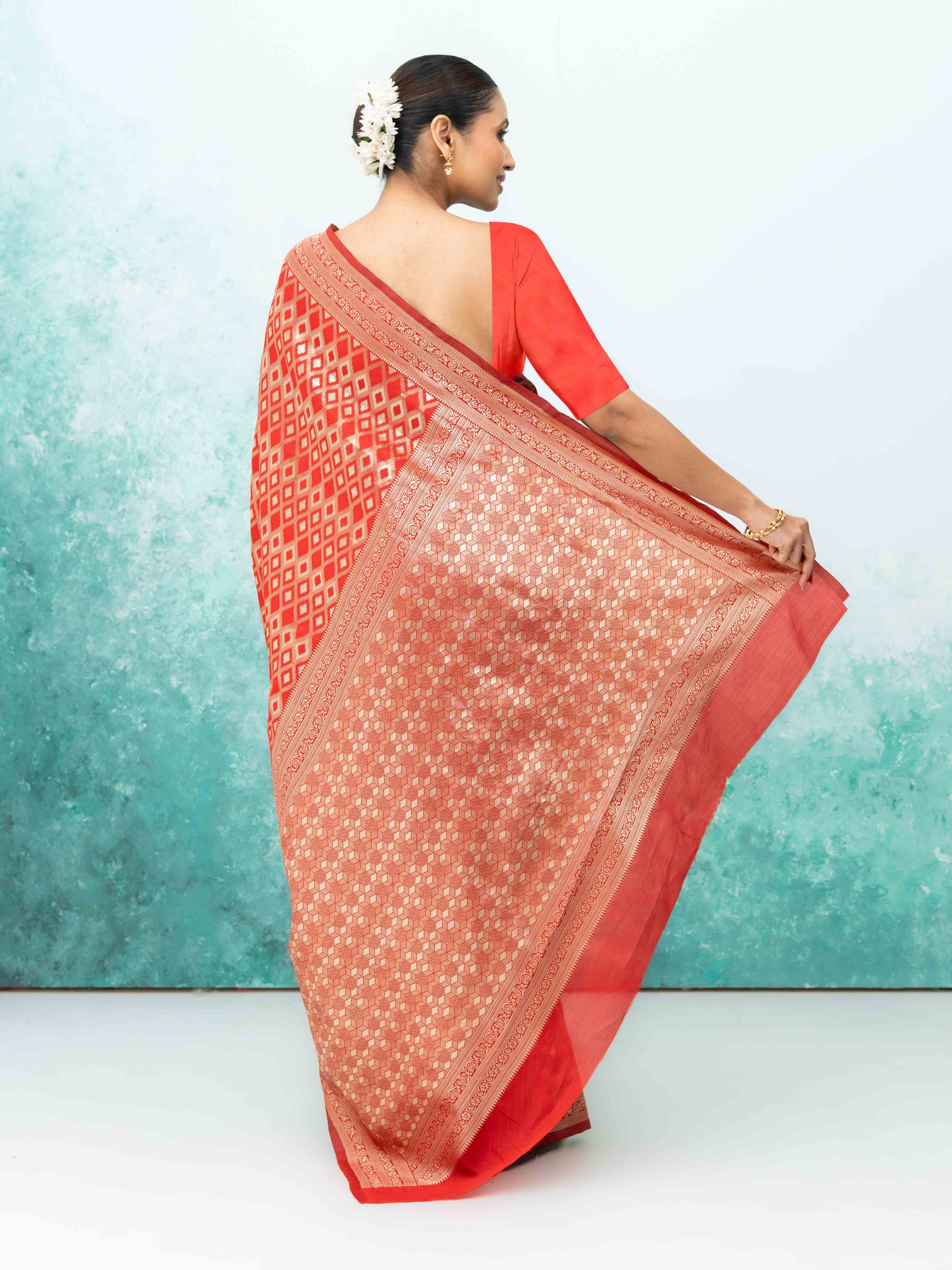 Red Mysore Silk Saree