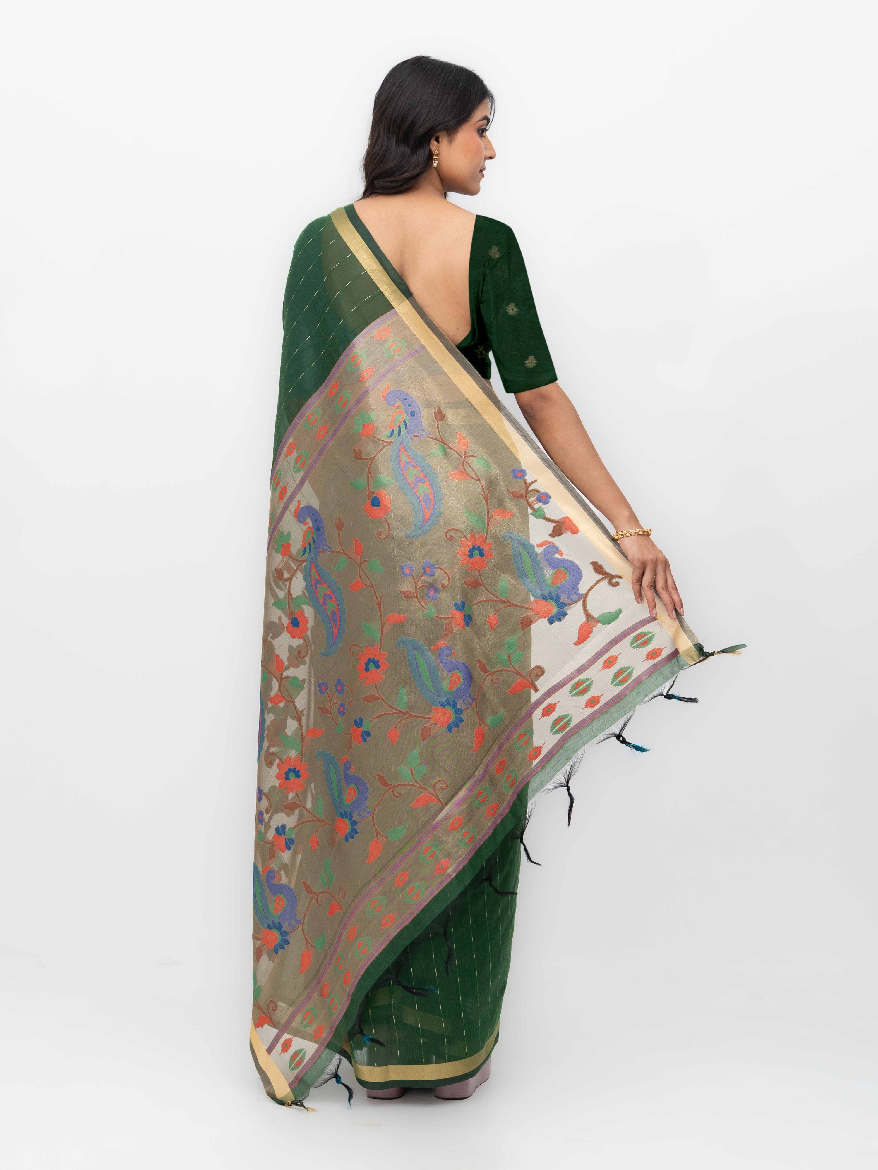 Green Tissue Silk Saree
