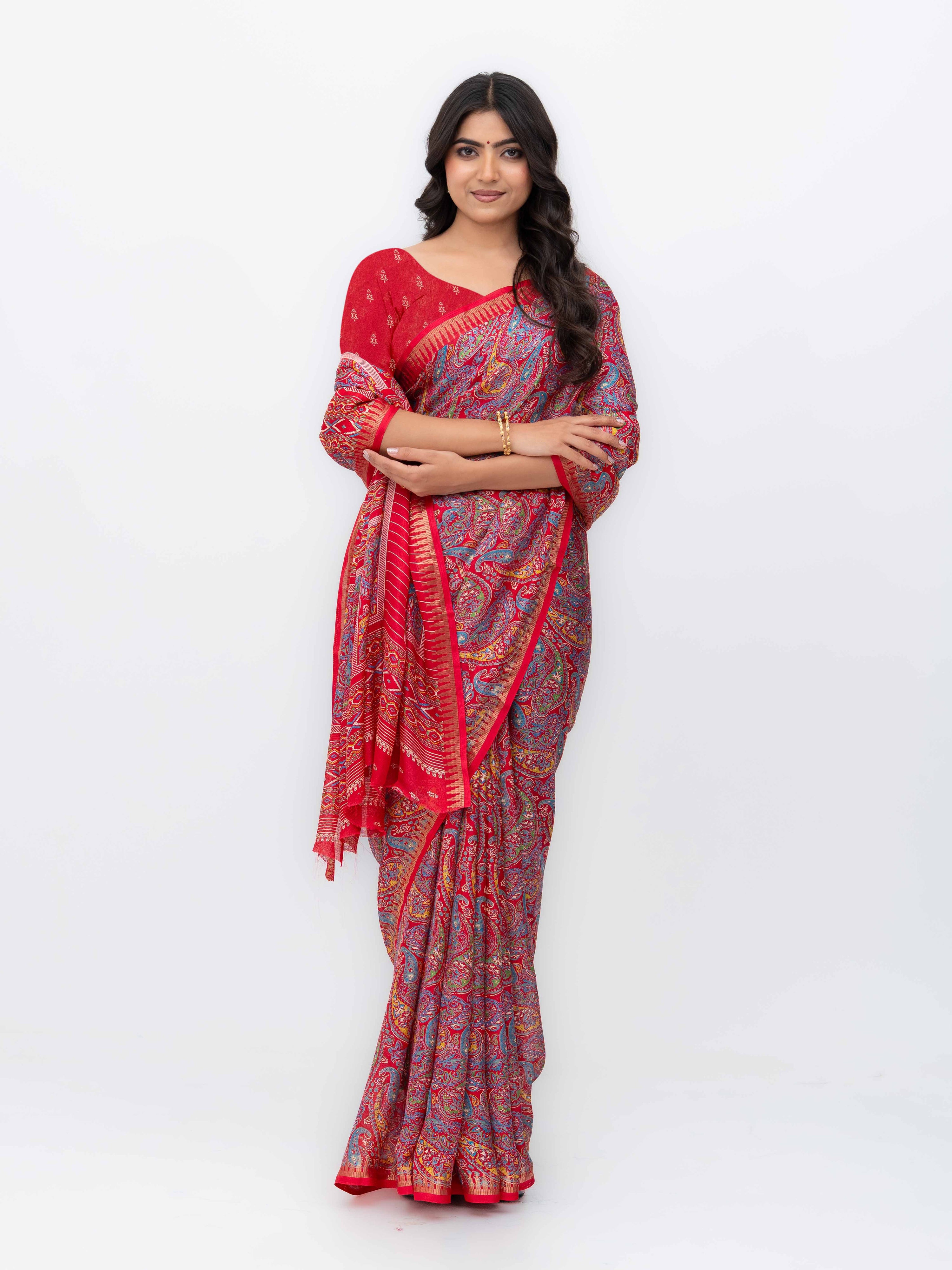 Red Soft Georgette Saree