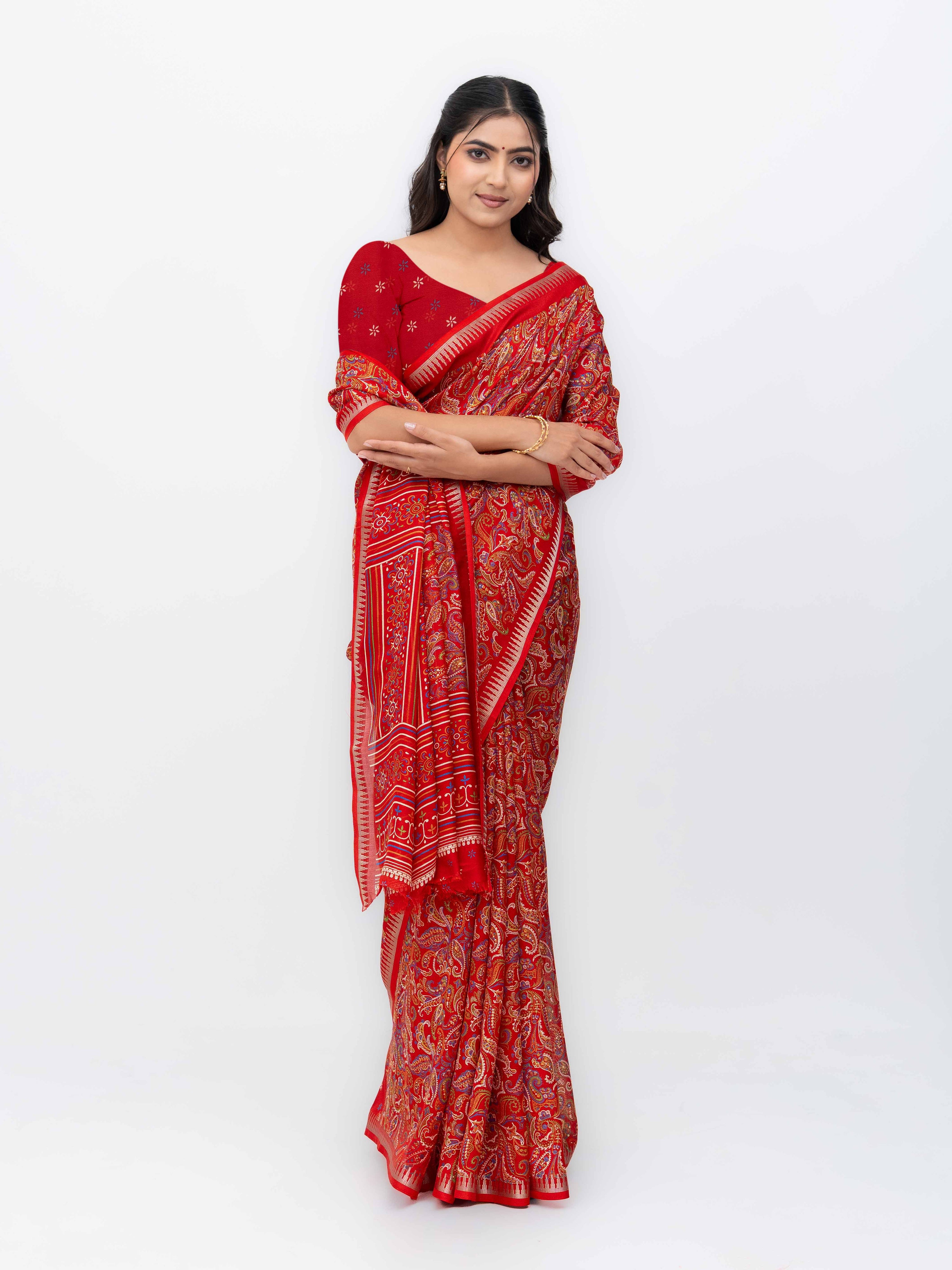 Red Soft Georgette Saree