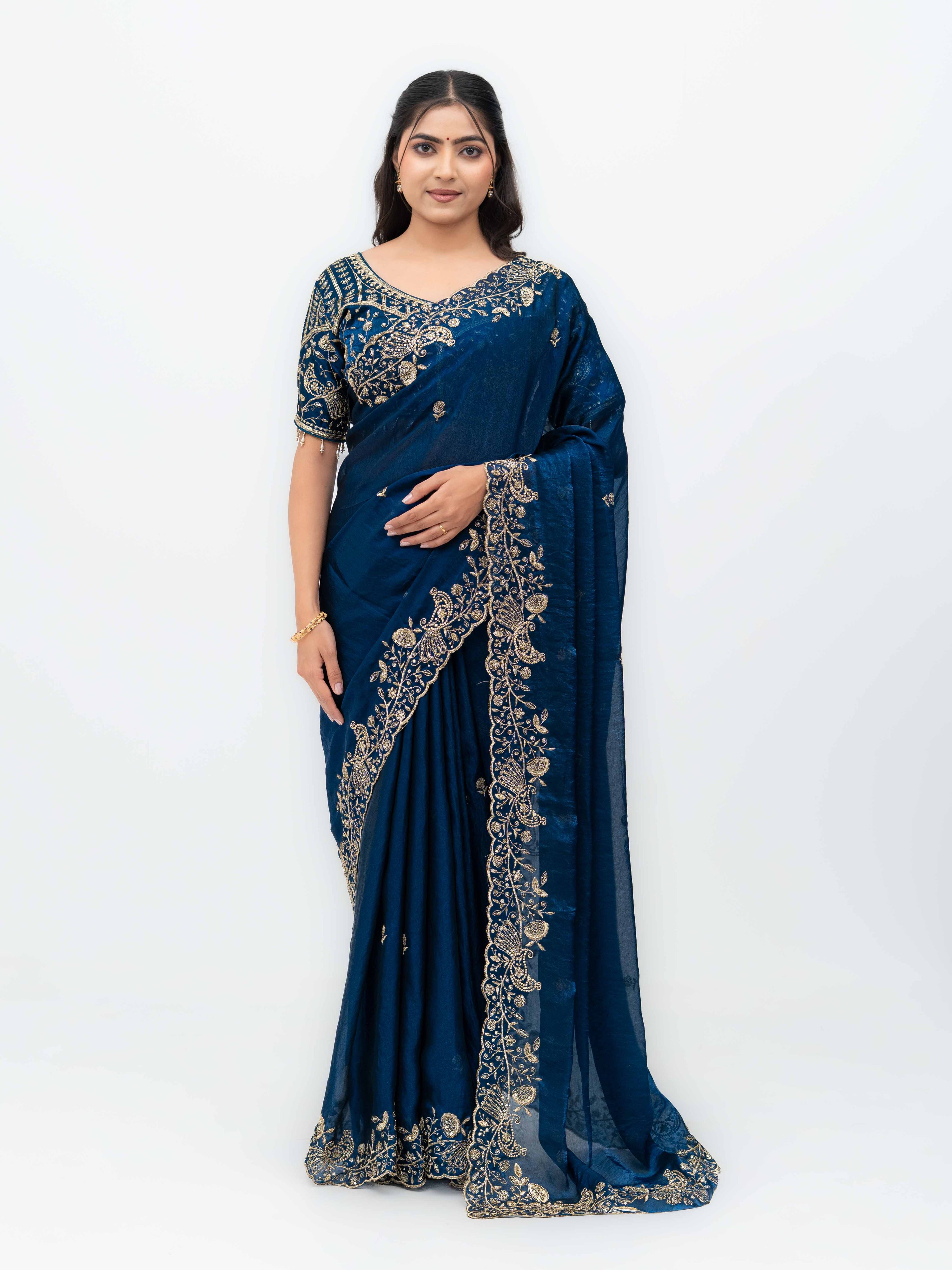 Navy Blue Jimmi Choo Saree