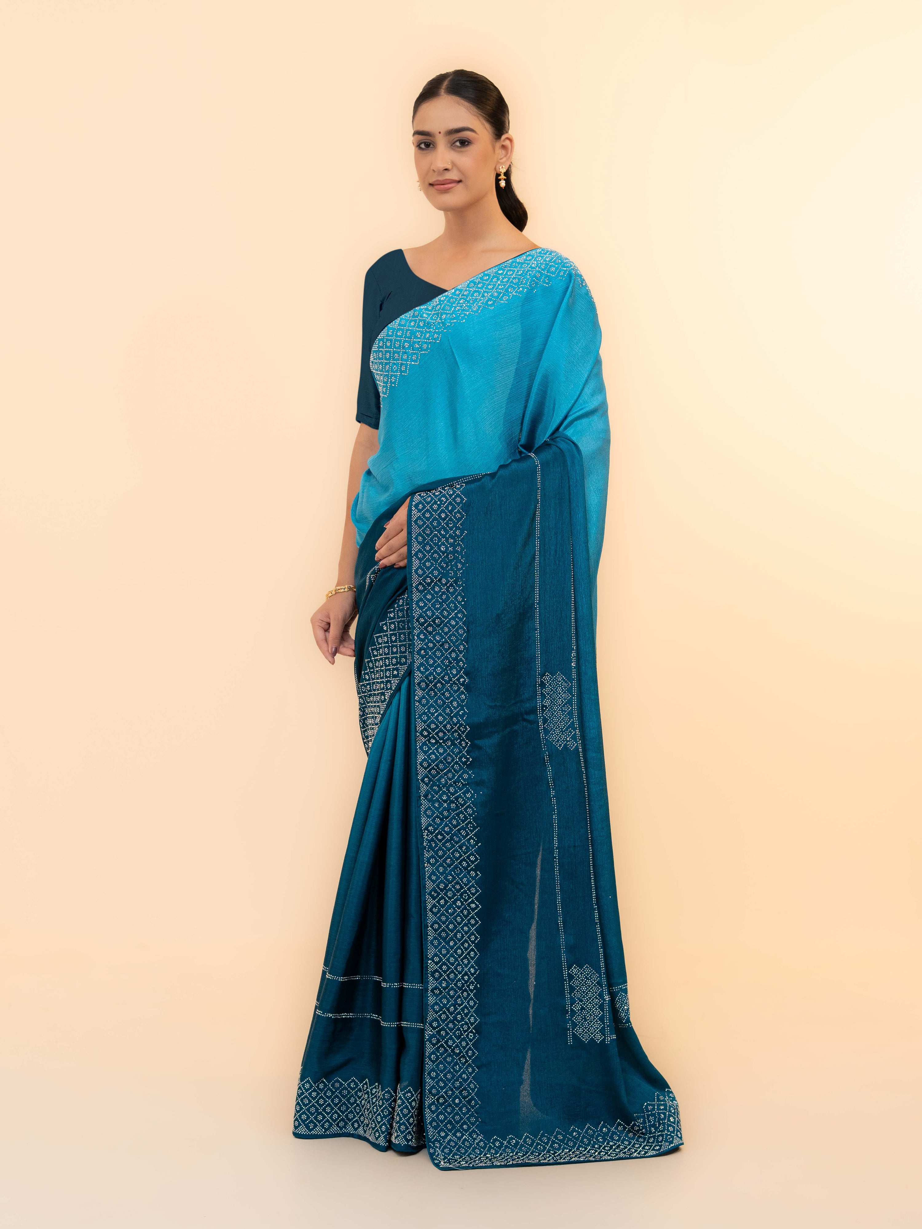 Navy Blue Soft Silk Saree