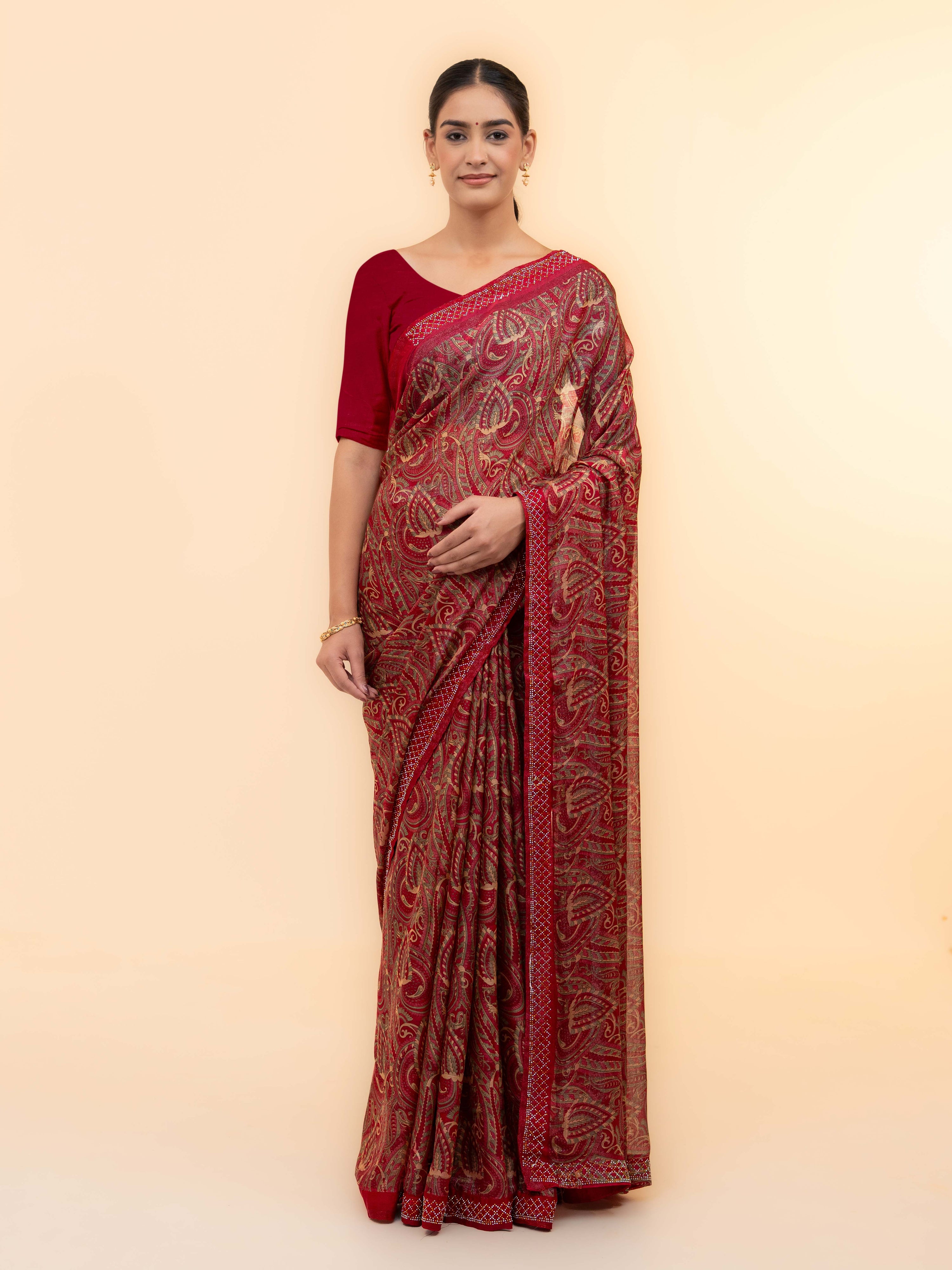 Pink Soft Georgette Saree