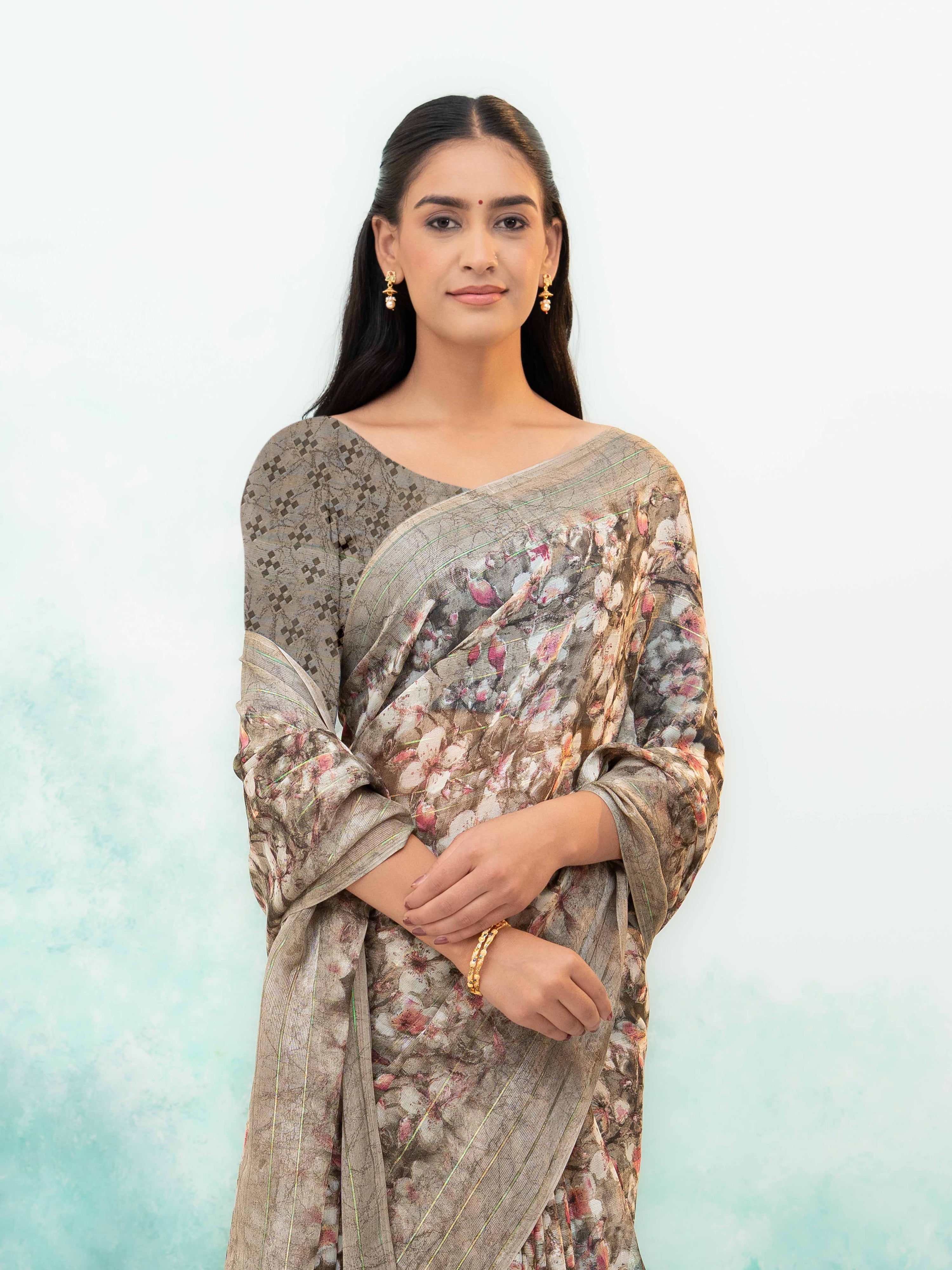 Beige Weightless Saree