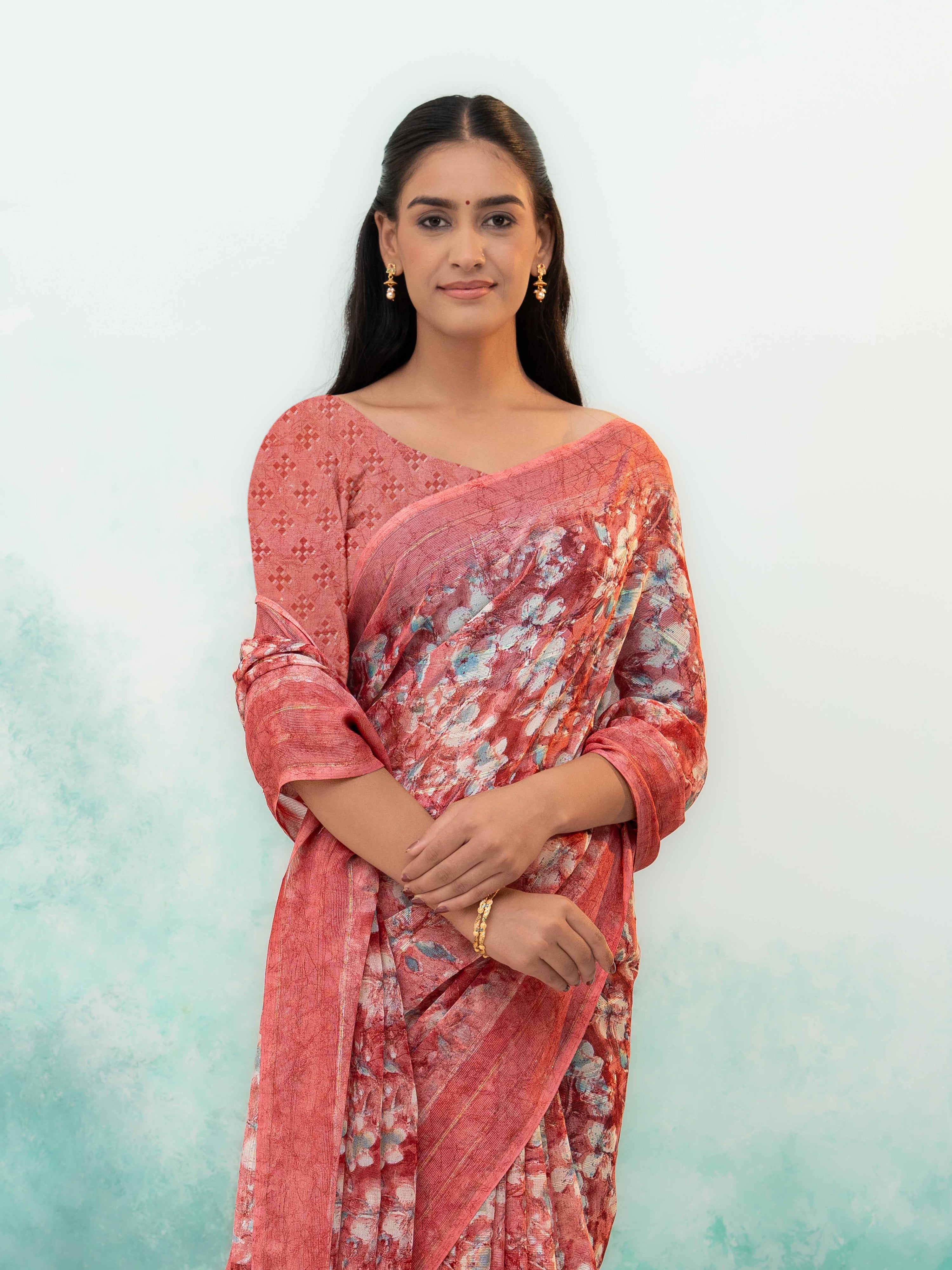 Pink Weightless Saree