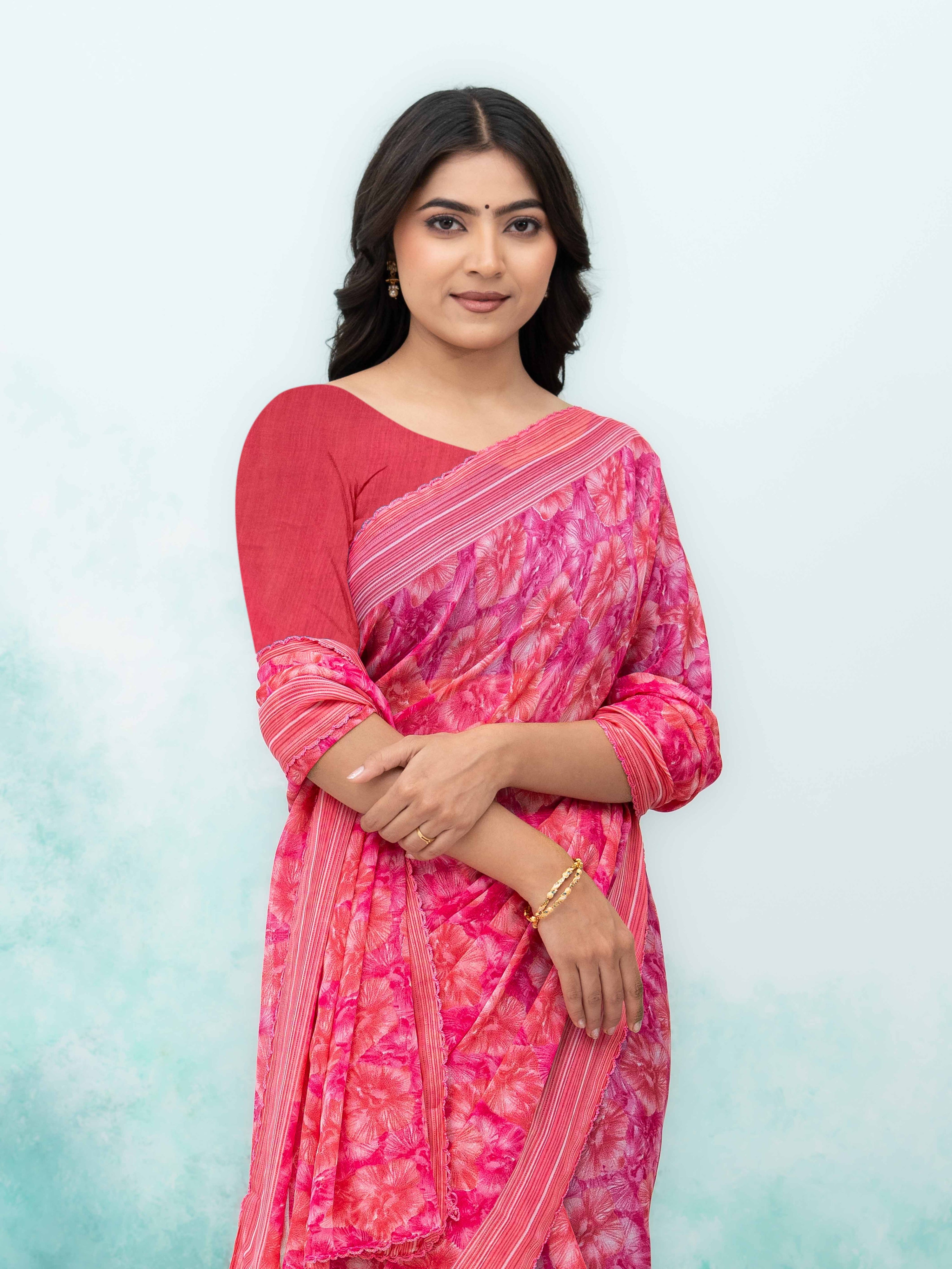 Pink Weightless Saree