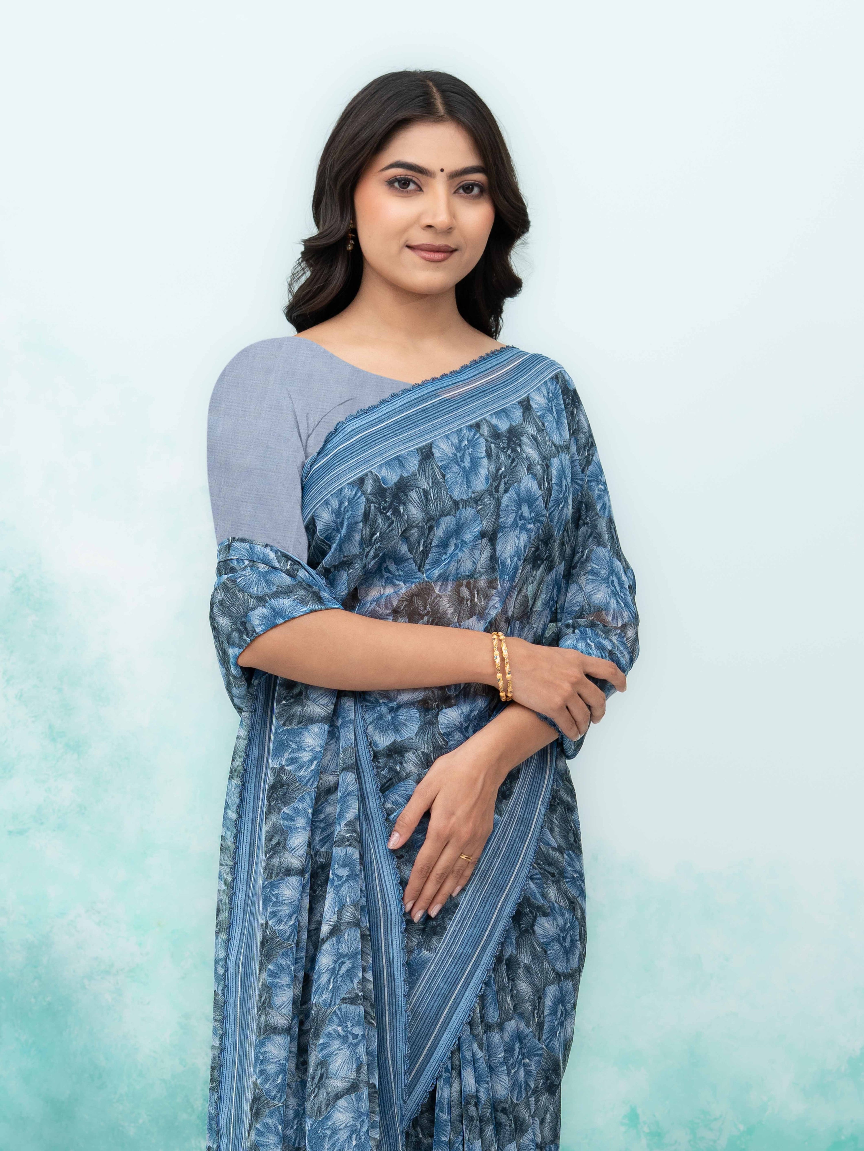 Gray Weightless Saree