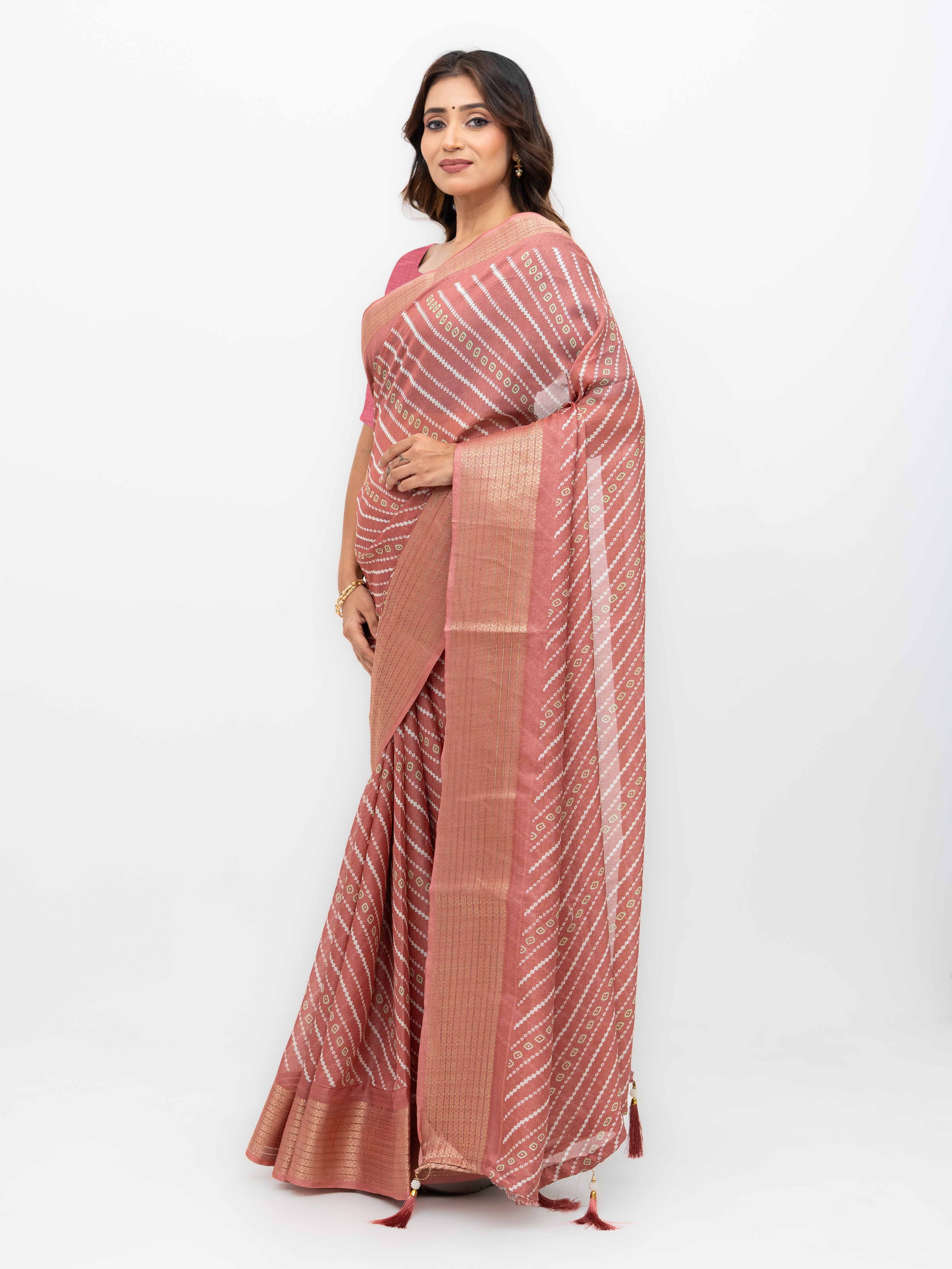 Baby Pink Moss Mellow Saree