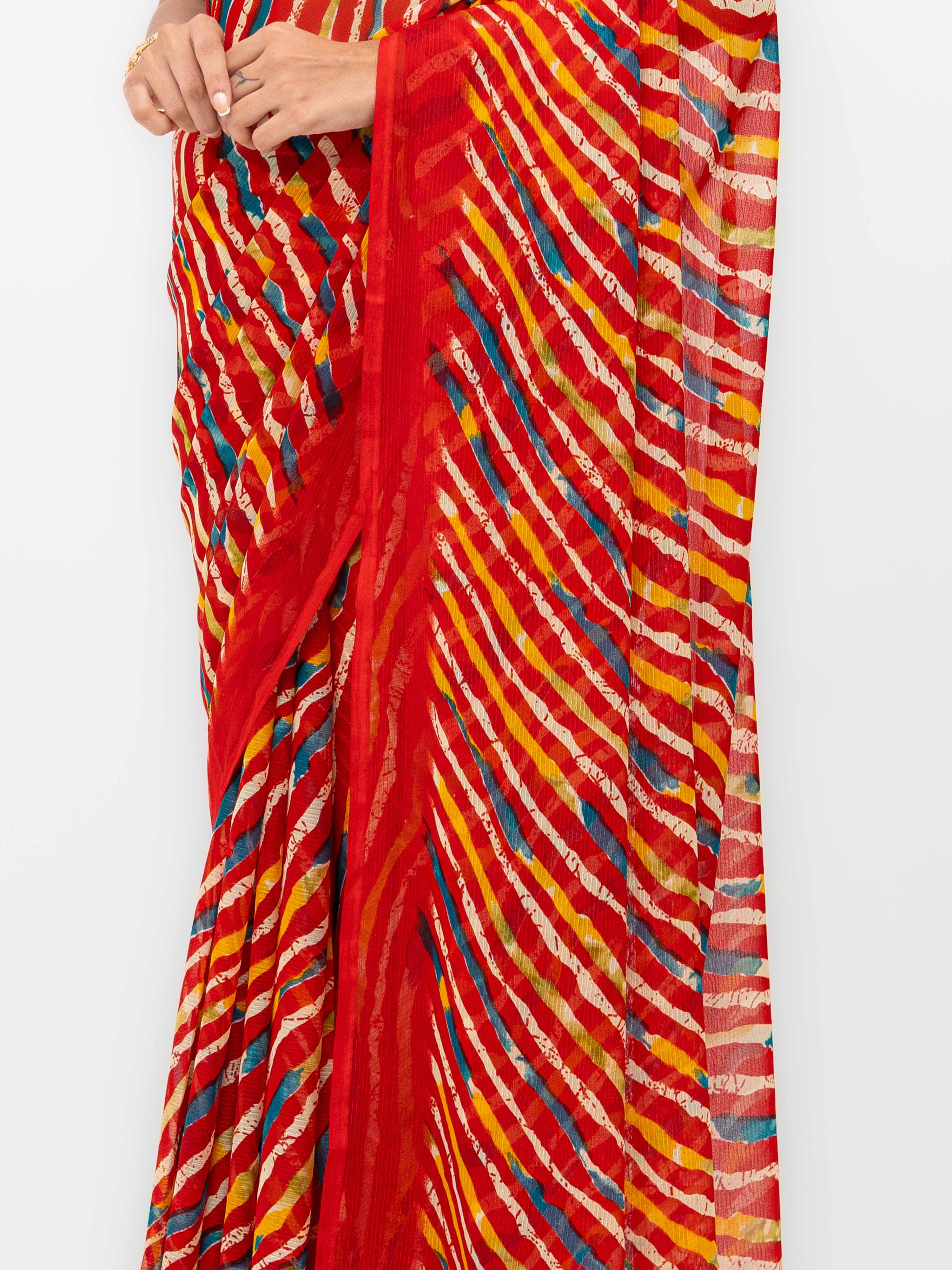 Red Georgette Saree