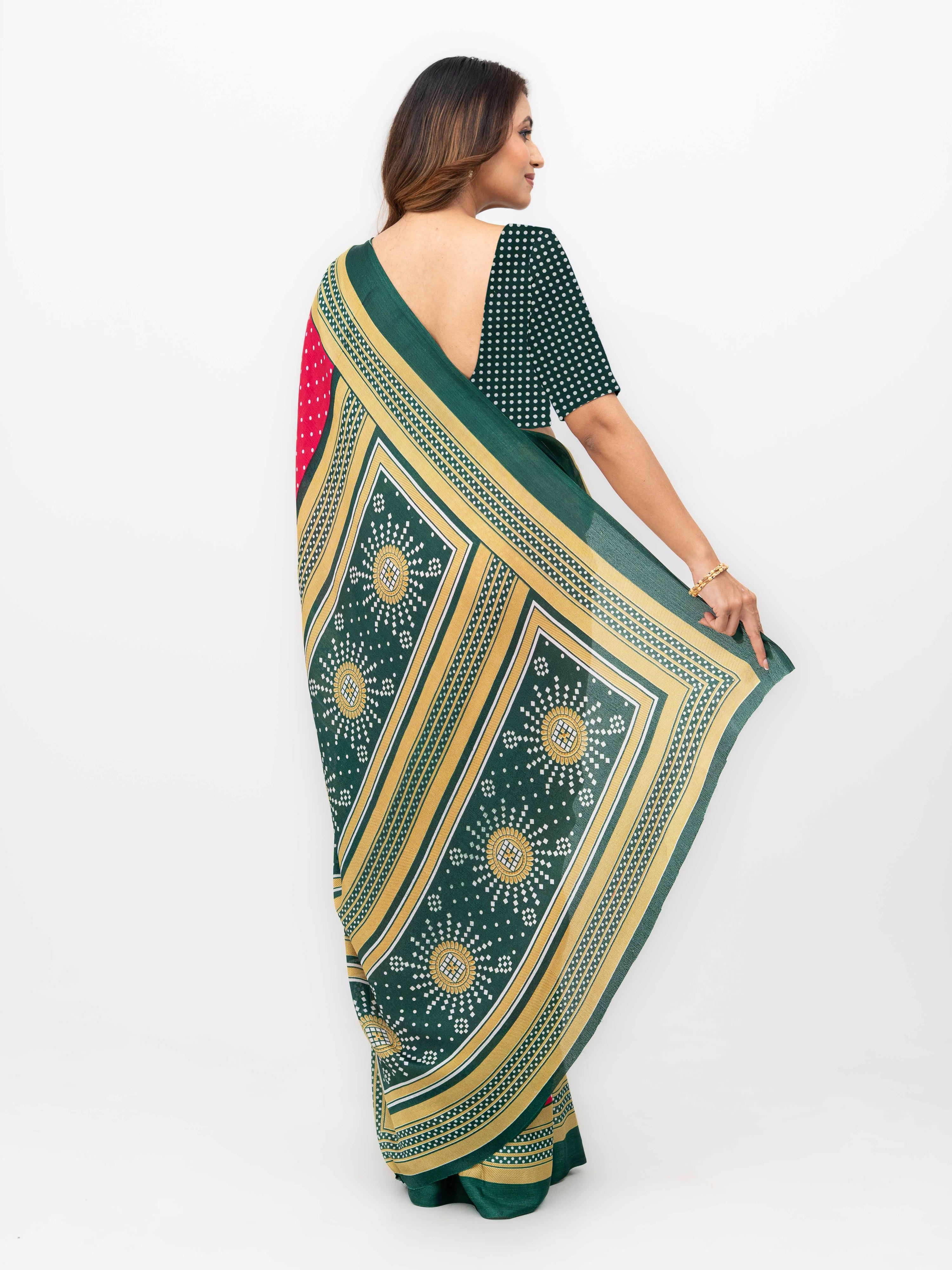 Pink Art Silk Saree
