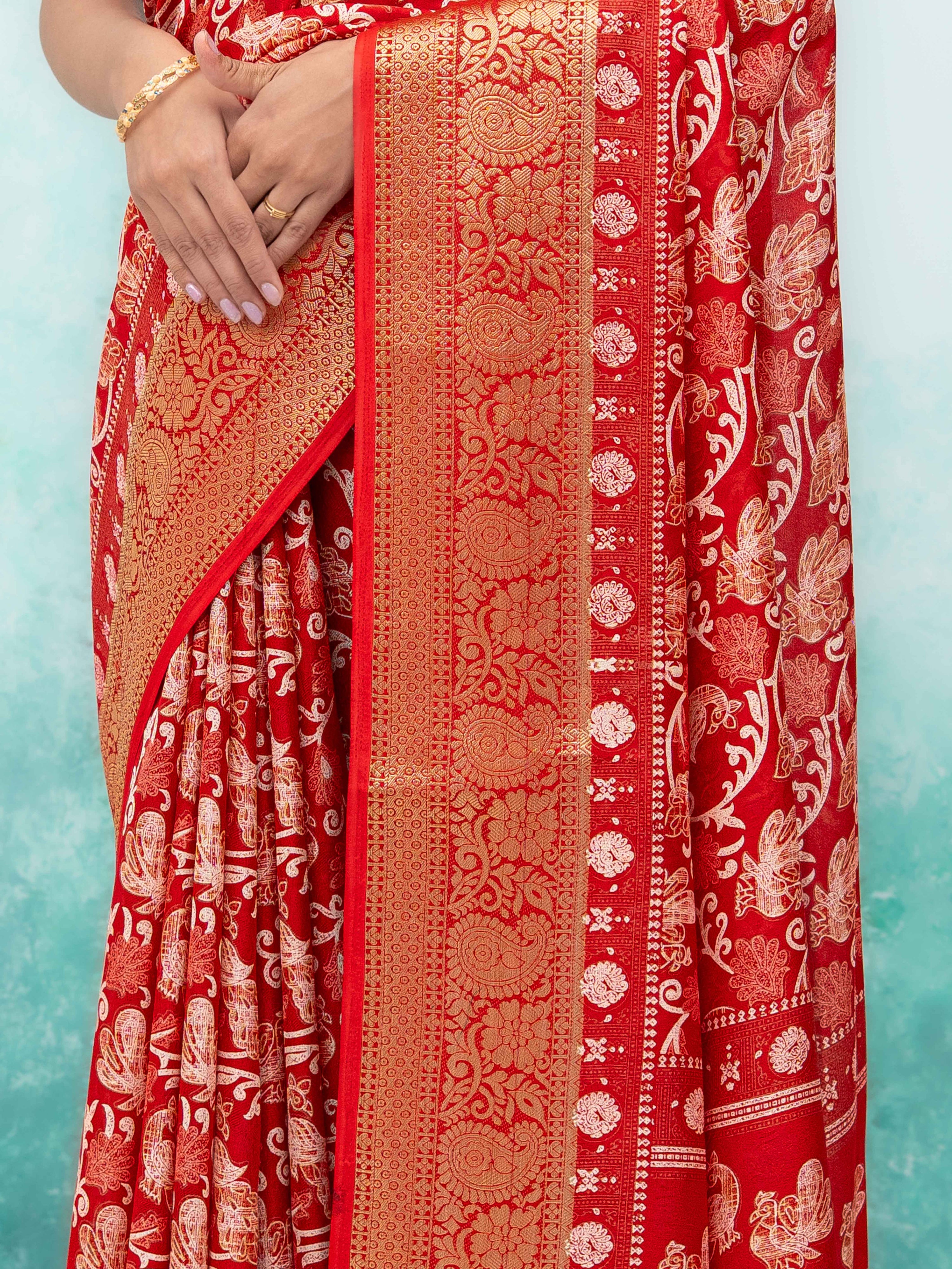 Red Brasov Saree