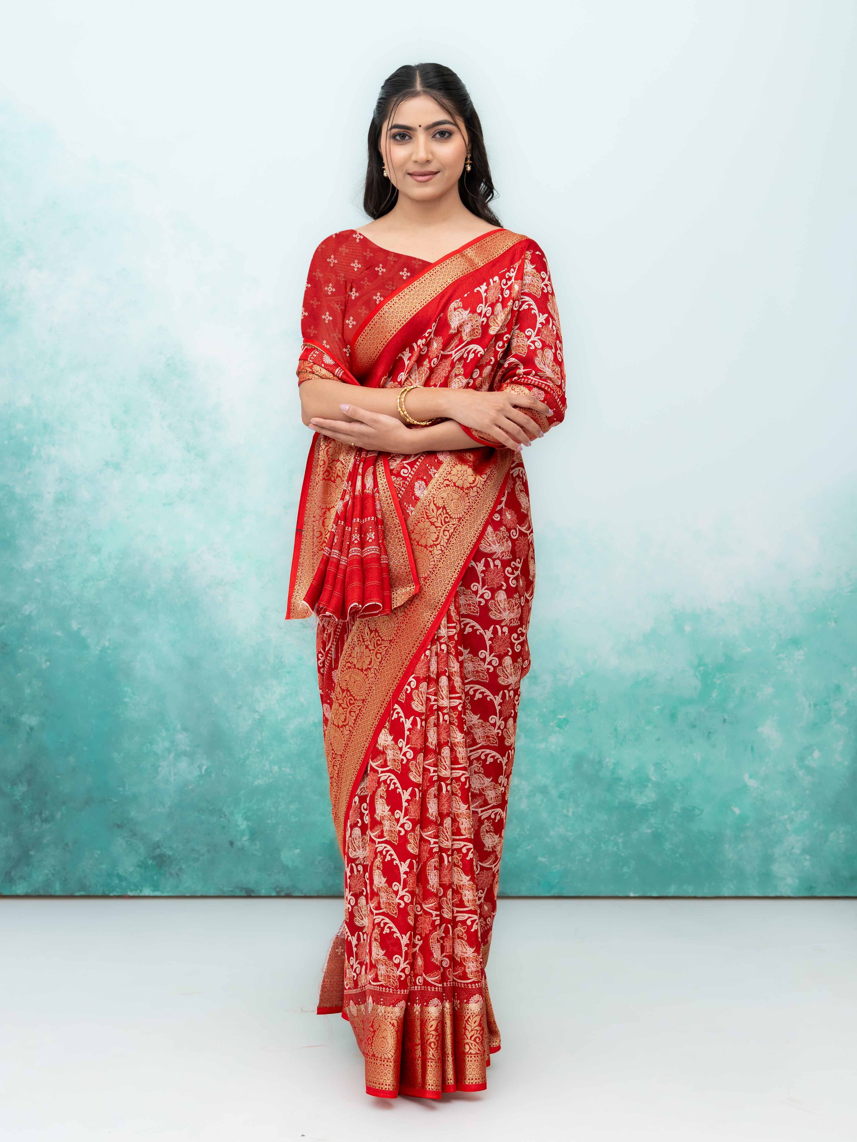 Red Brasov Saree