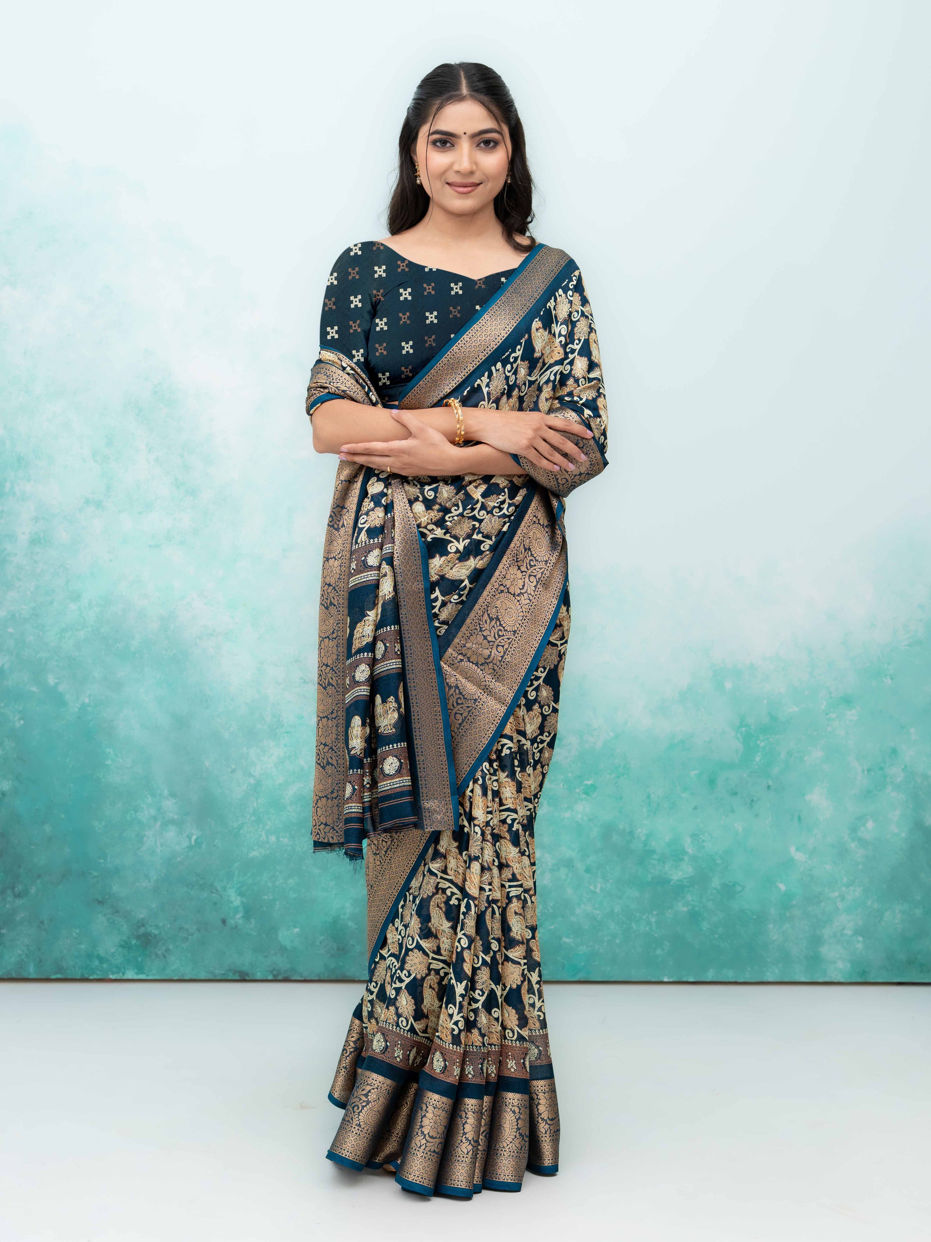 Navy Blue Brasov Saree