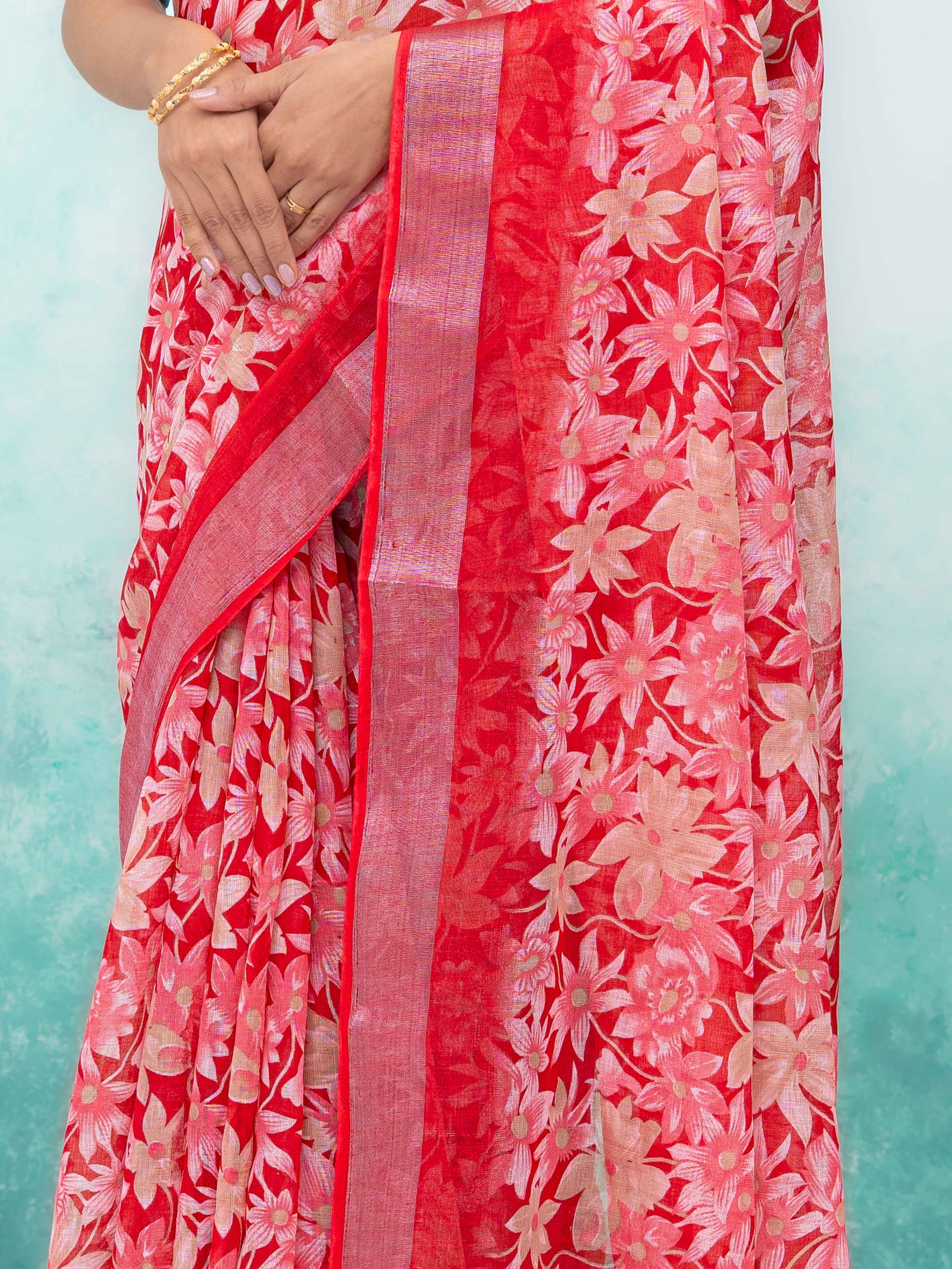 Red Weightless Saree