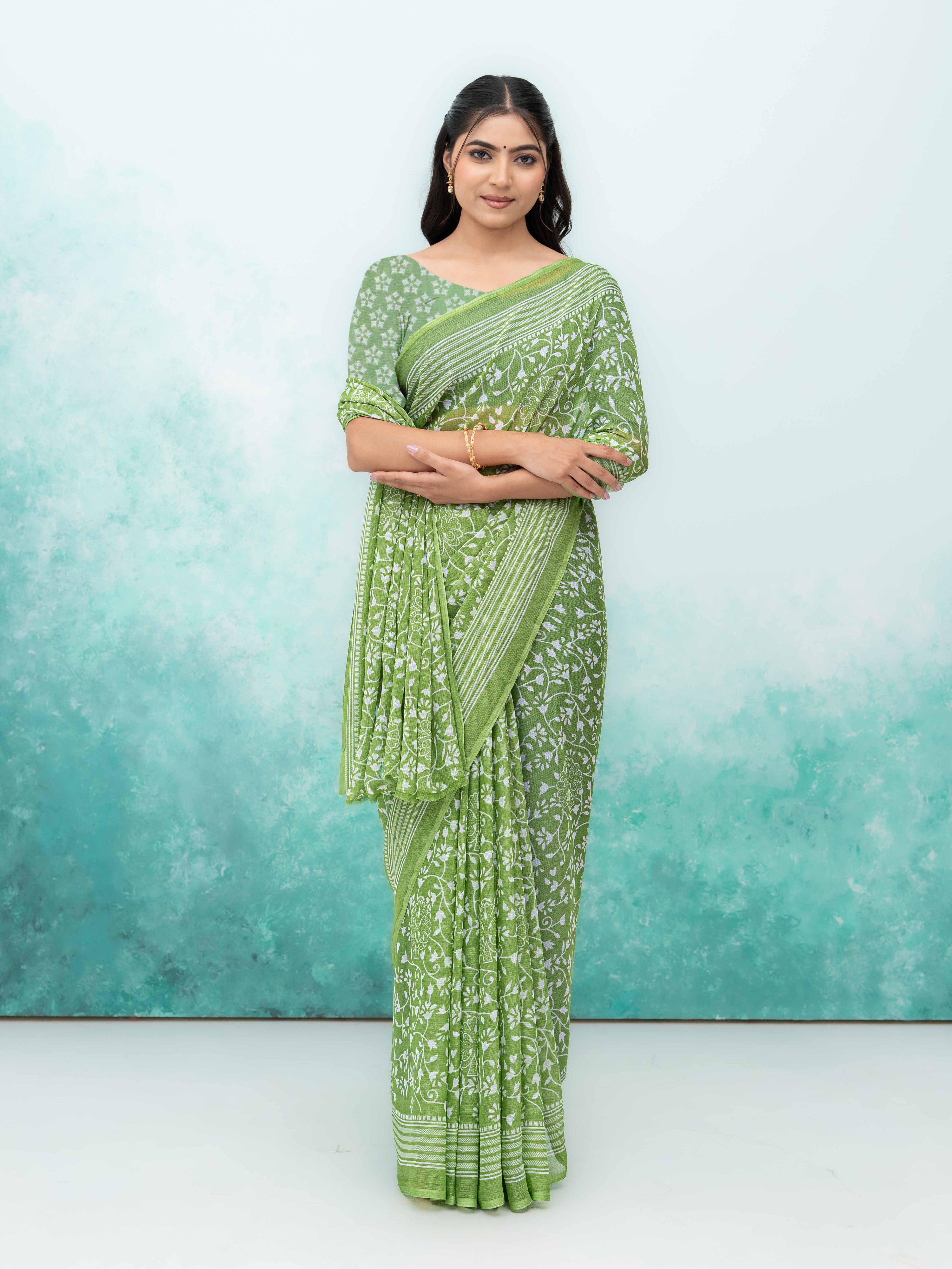 Light Green Weightless Saree