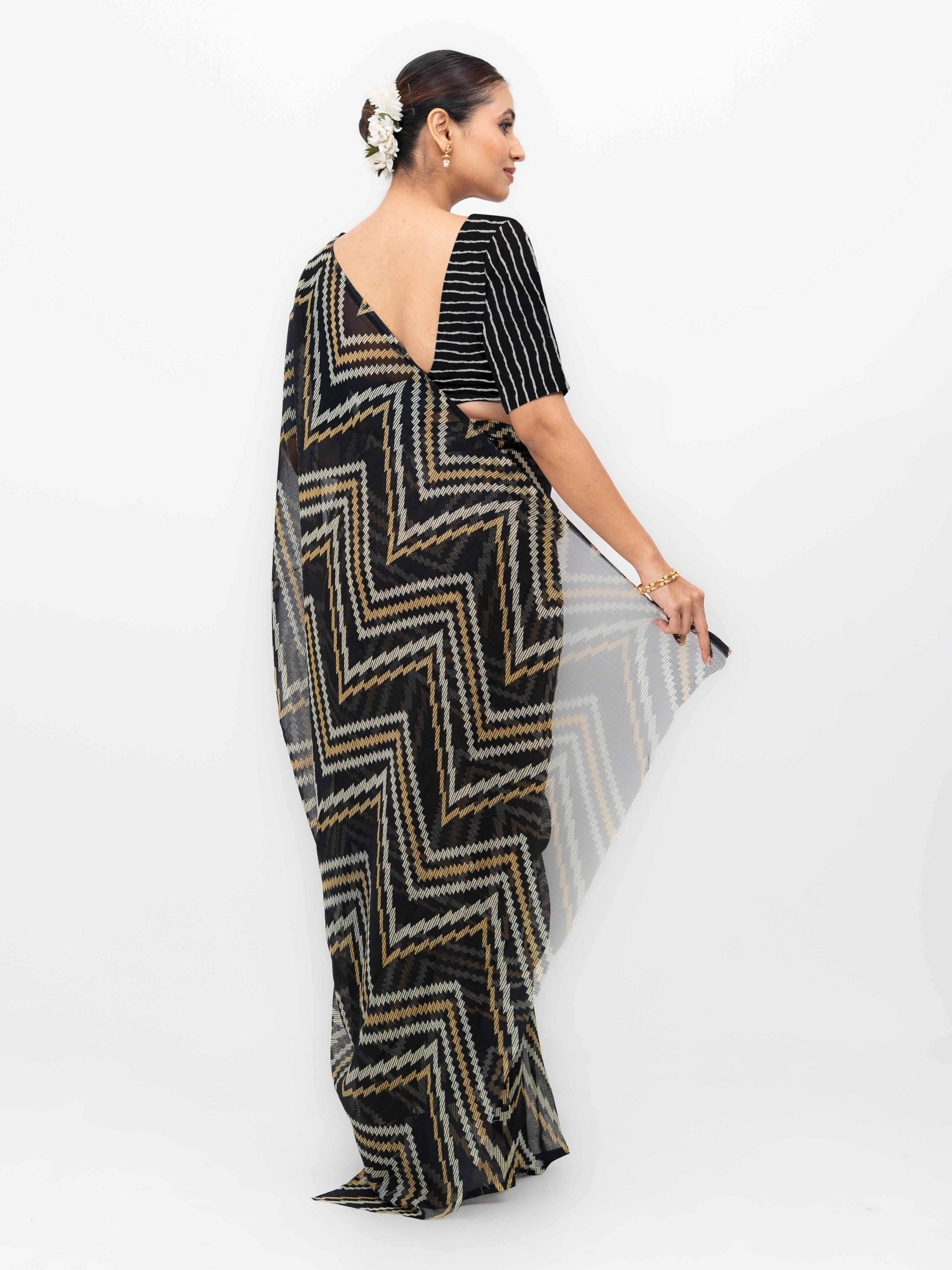 Black Georgette Saree