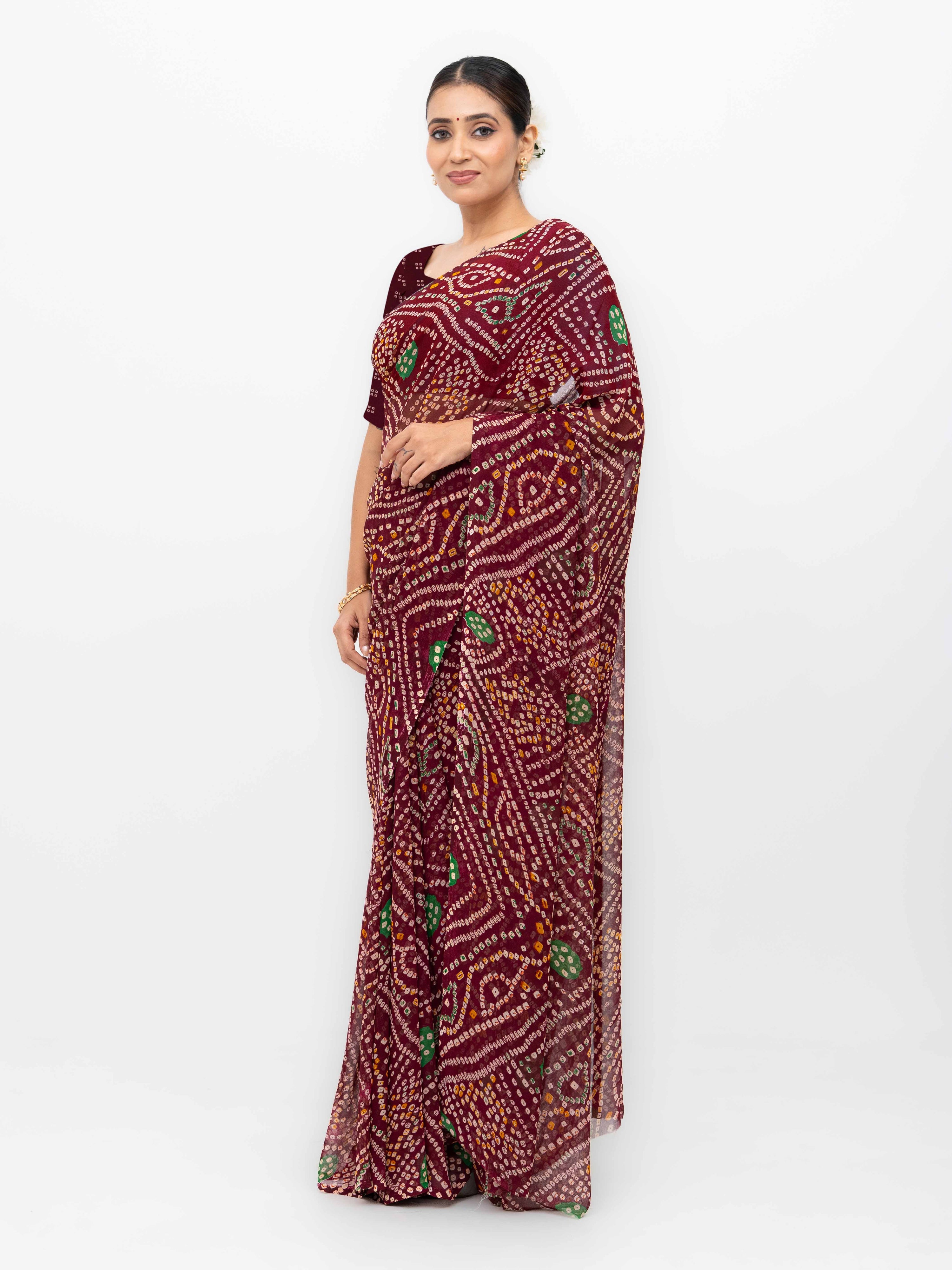 Maroon Weightless Saree