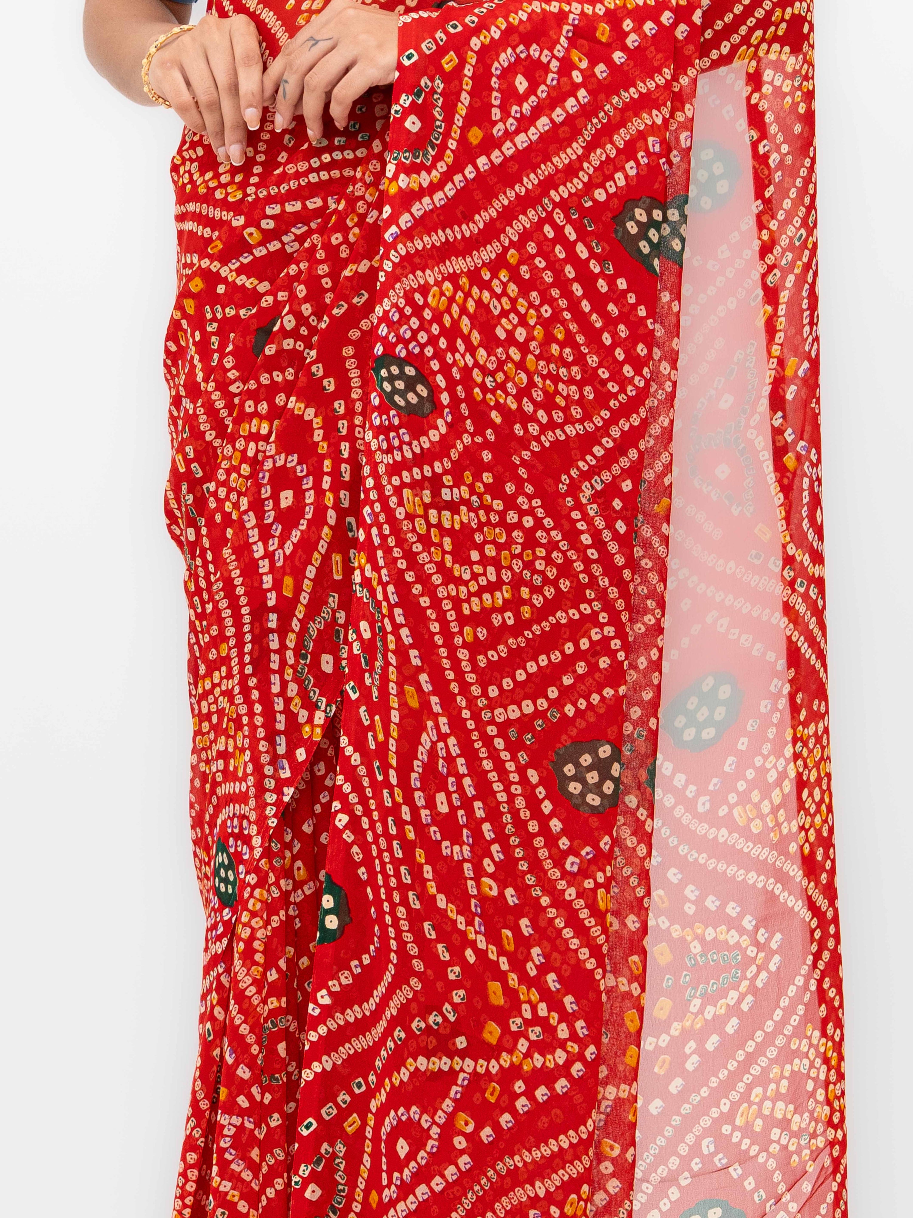 Red Weightless Saree