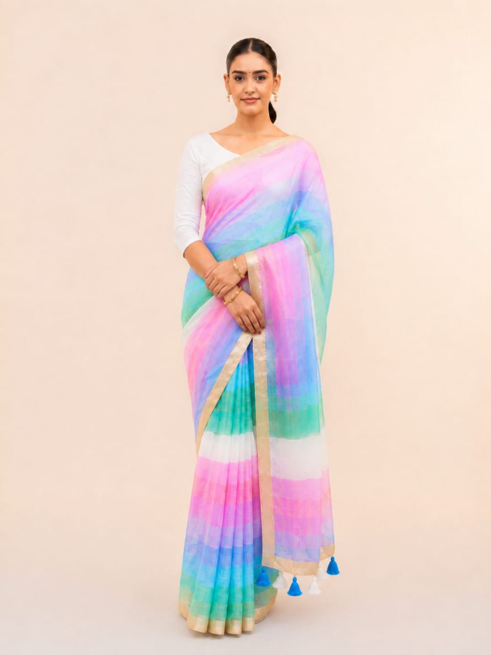 Multicolor Cotton Saree