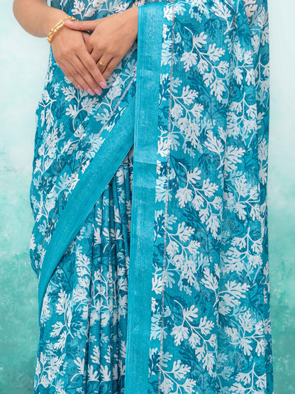 Sky Blue Weightless Saree