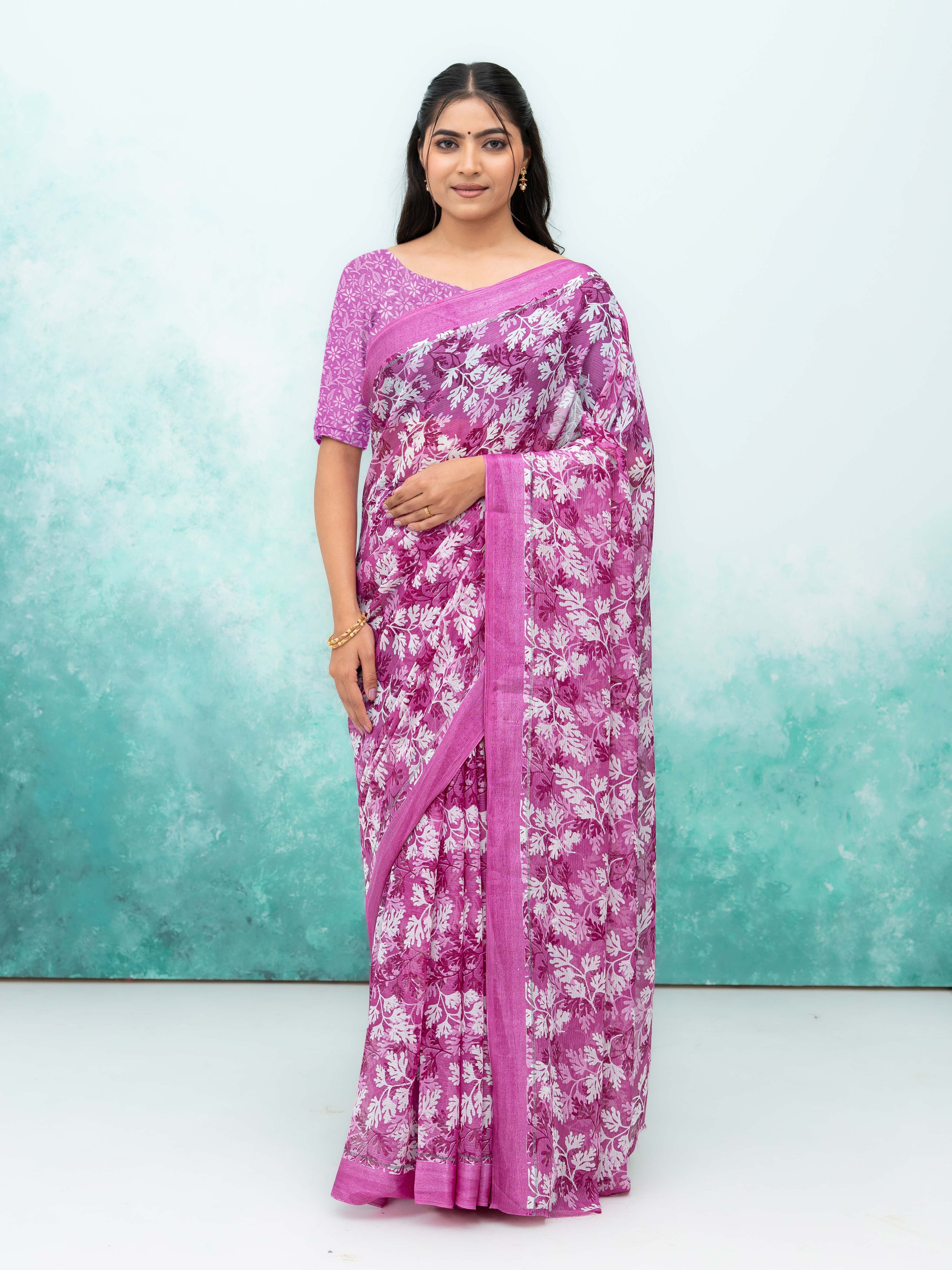 Pink Weightless Saree