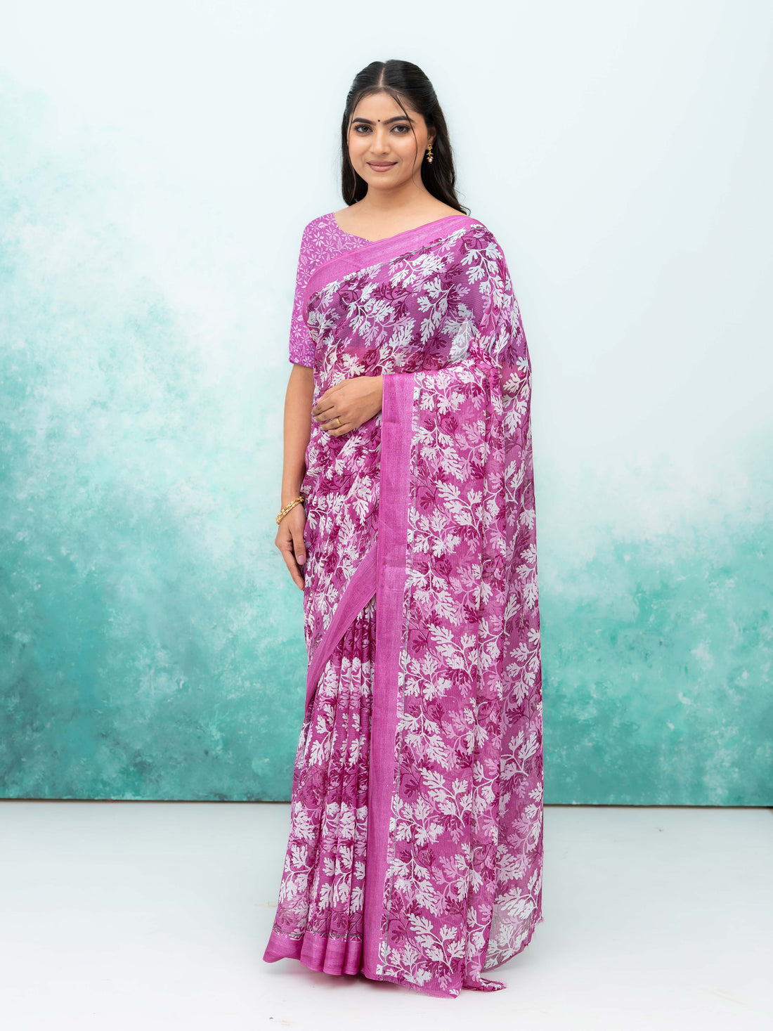 Pink Weightless Saree