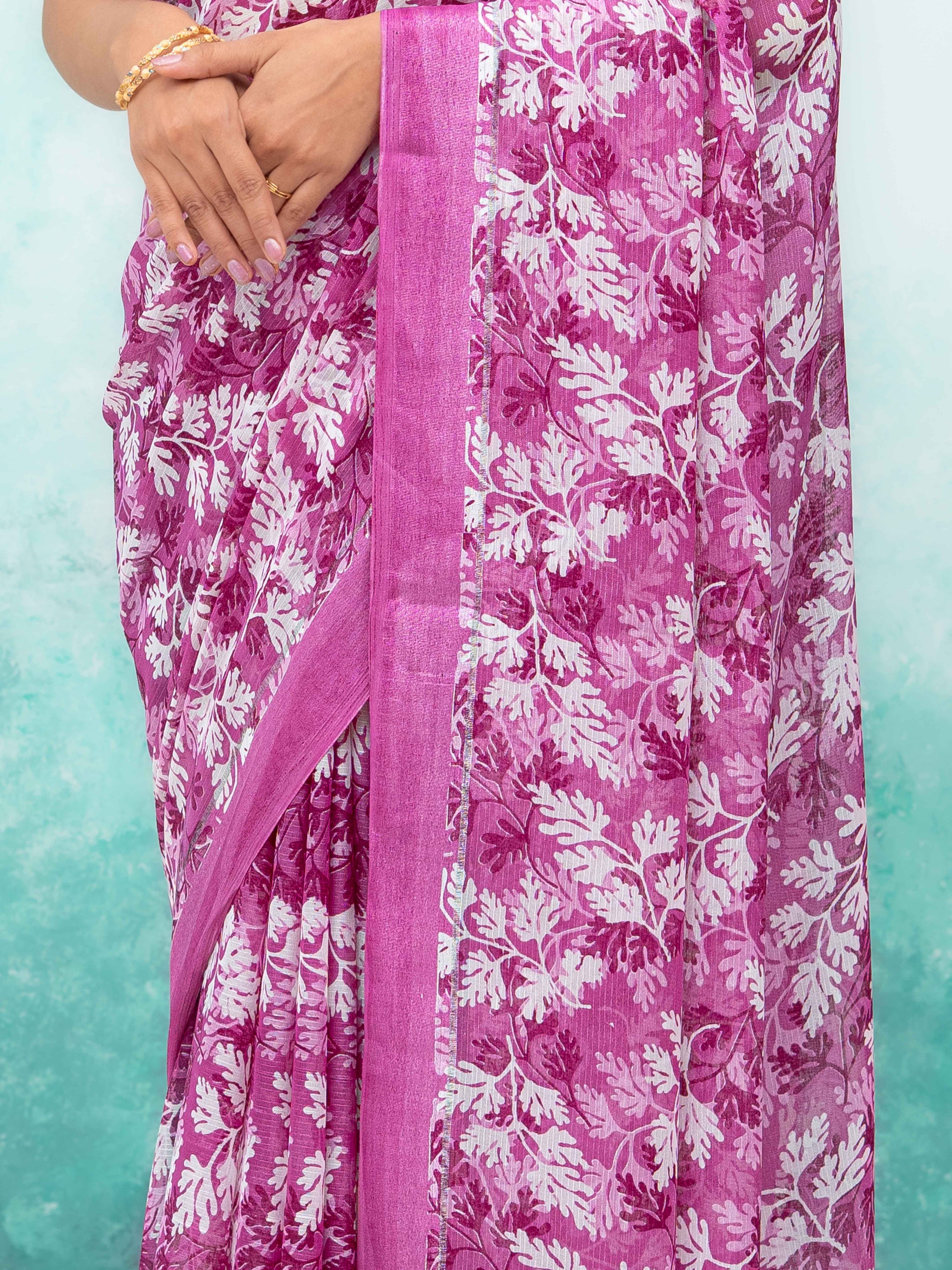 Pink Weightless Saree