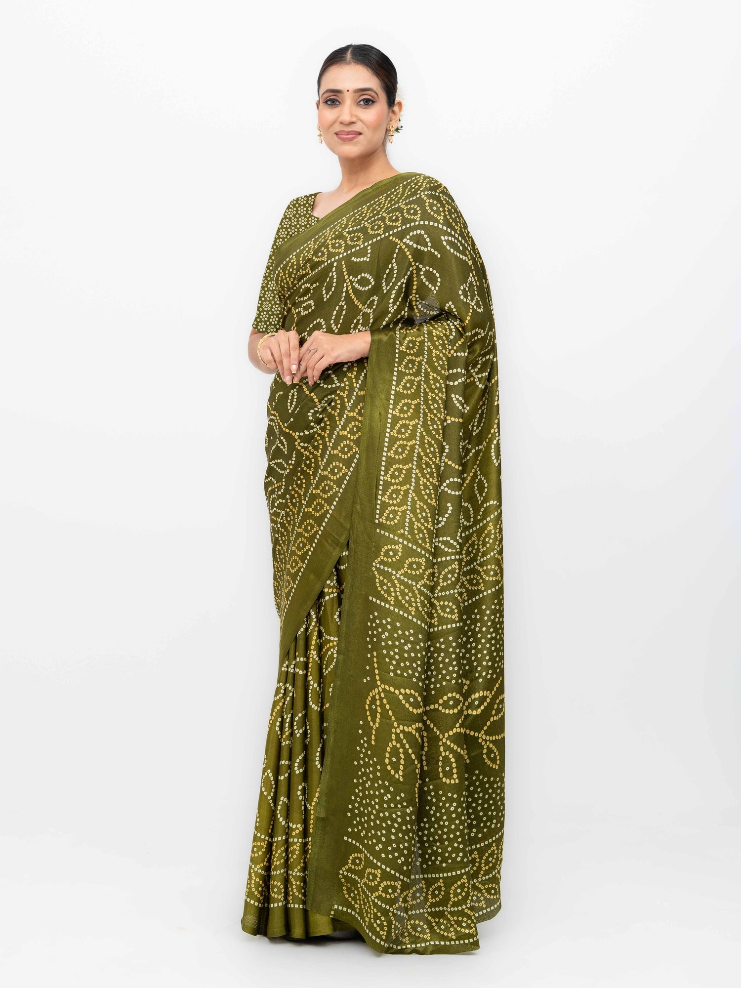 Mehndi Art Silk Saree