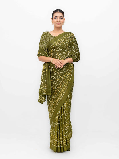 Mehndi Art Silk Saree