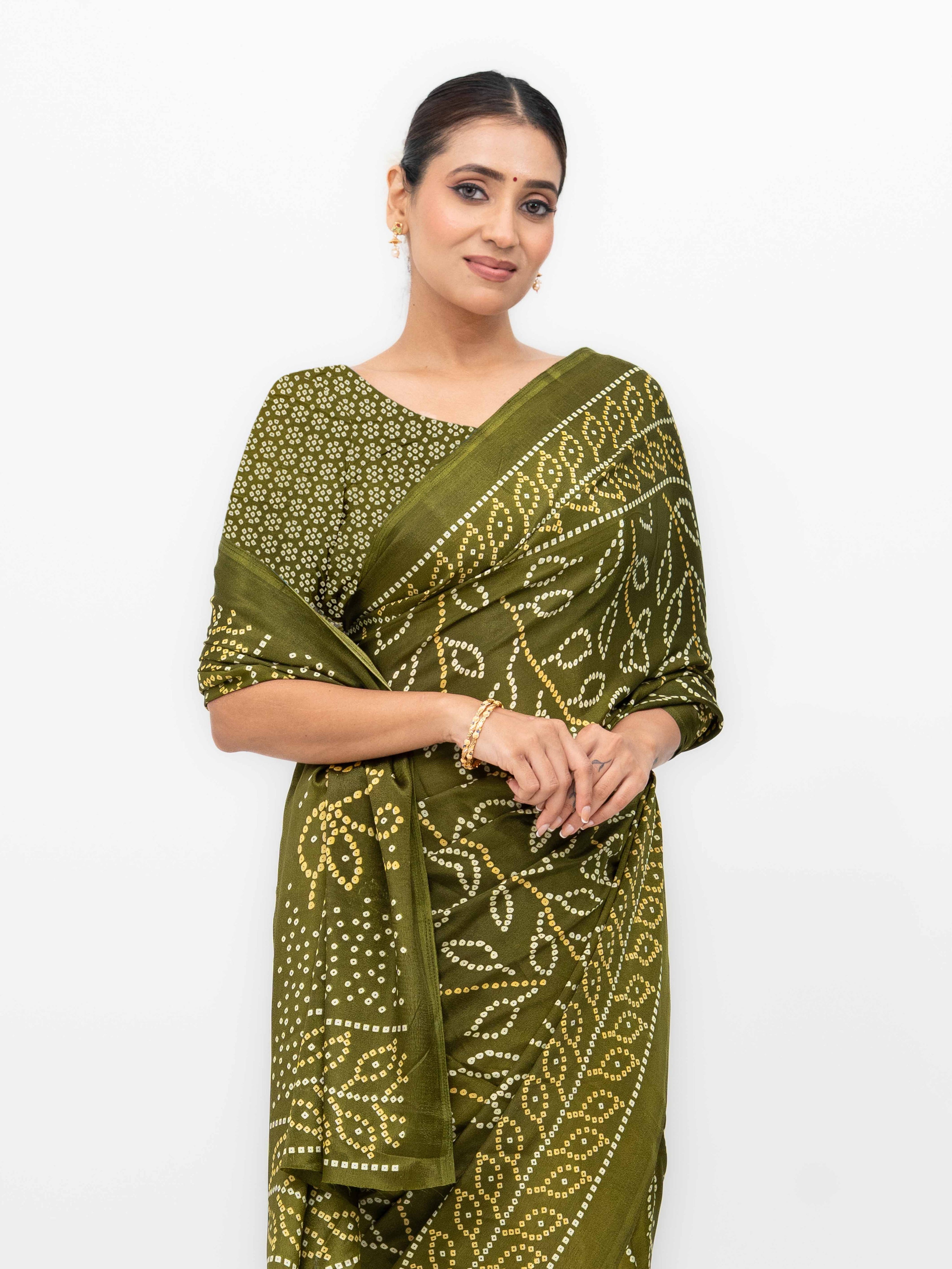 Mehndi Art Silk Saree