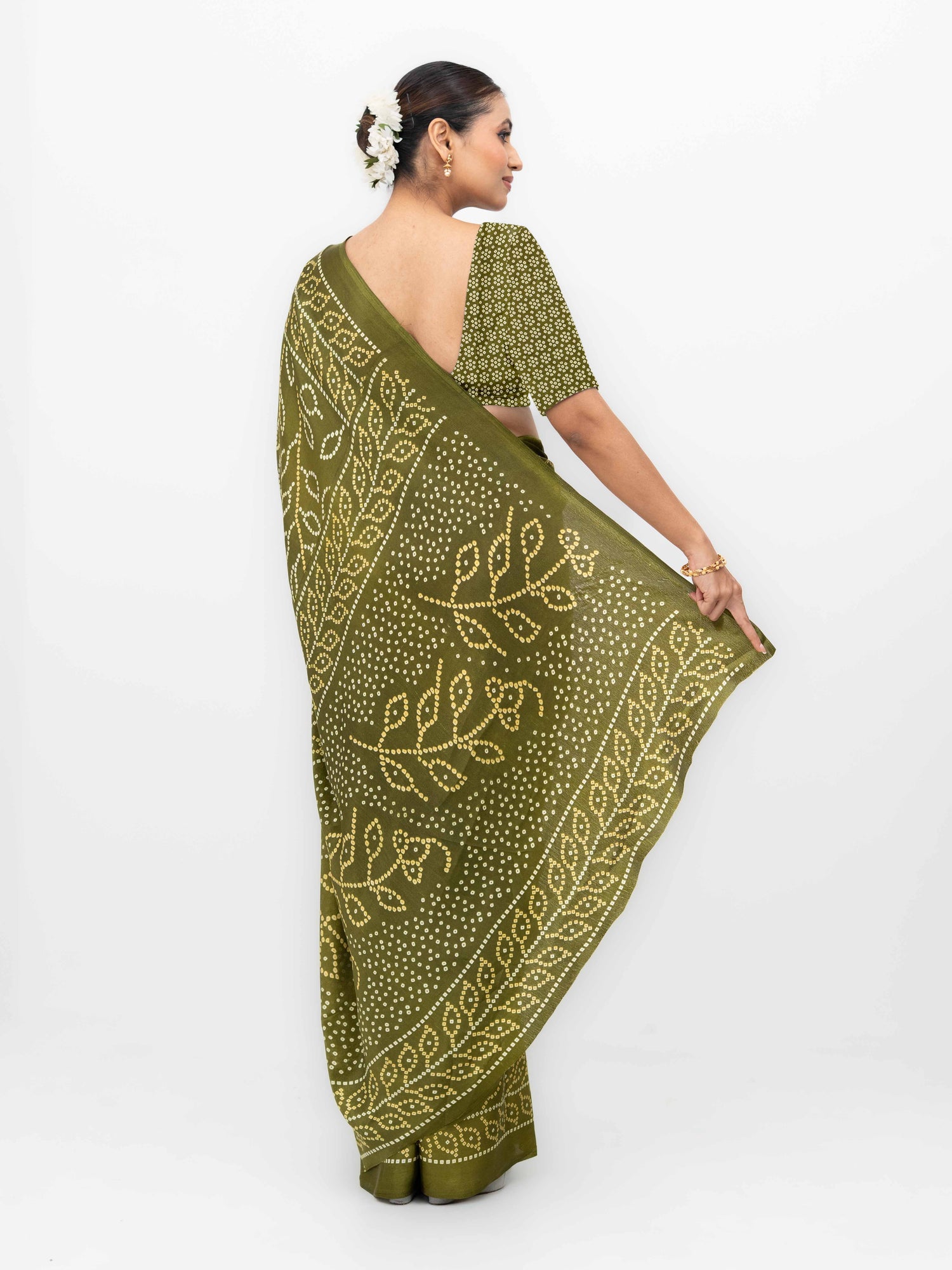 Mehndi Art Silk Saree