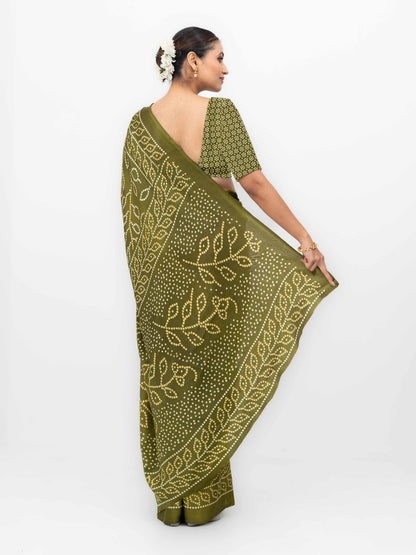 Mehndi Art Silk Saree