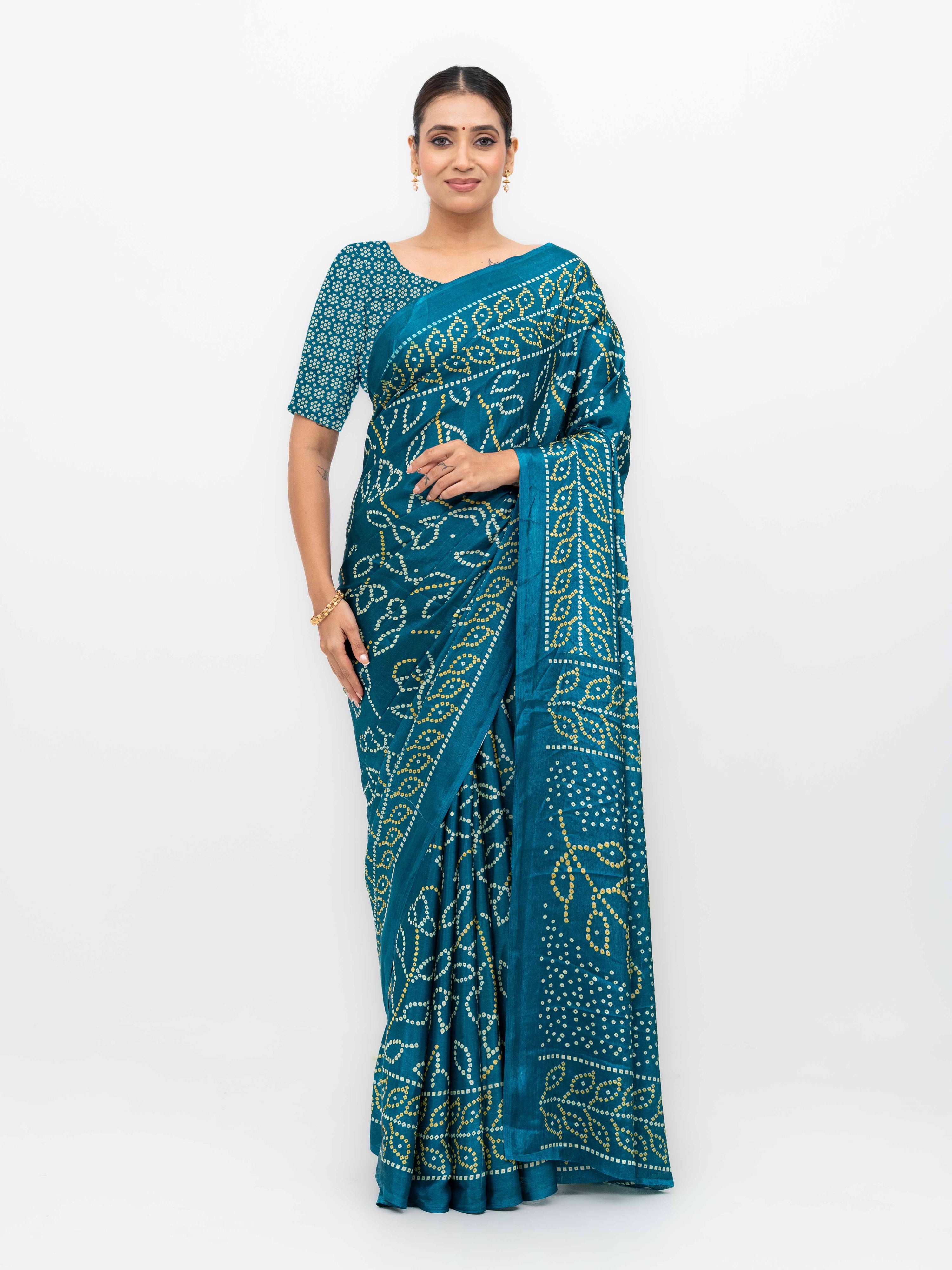 Blue Art Silk Saree