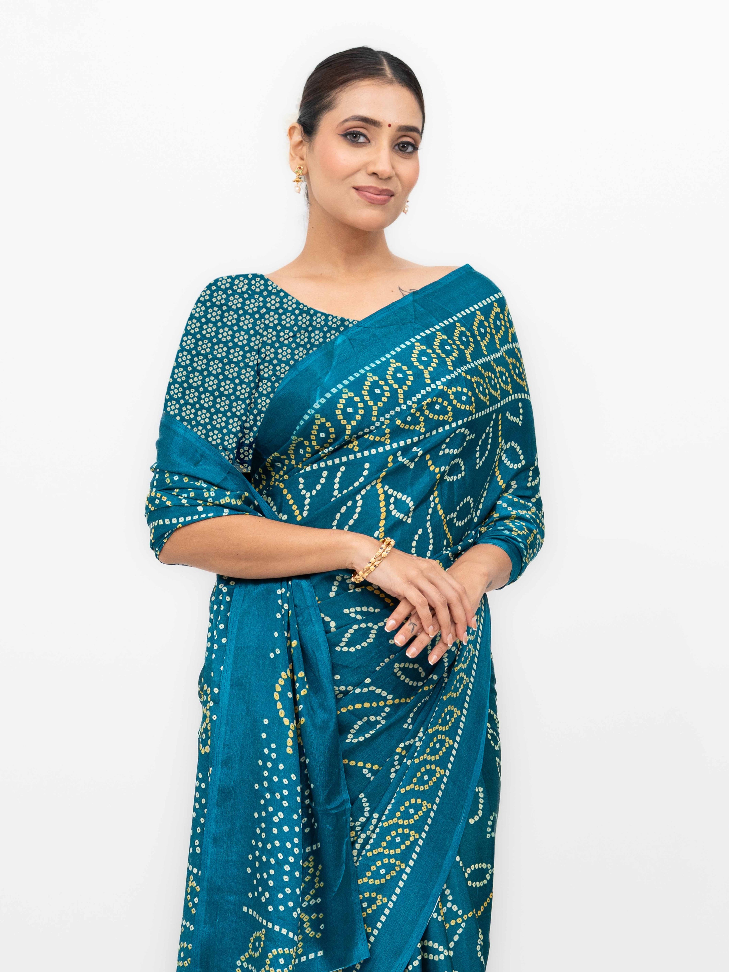 Blue Art Silk Saree