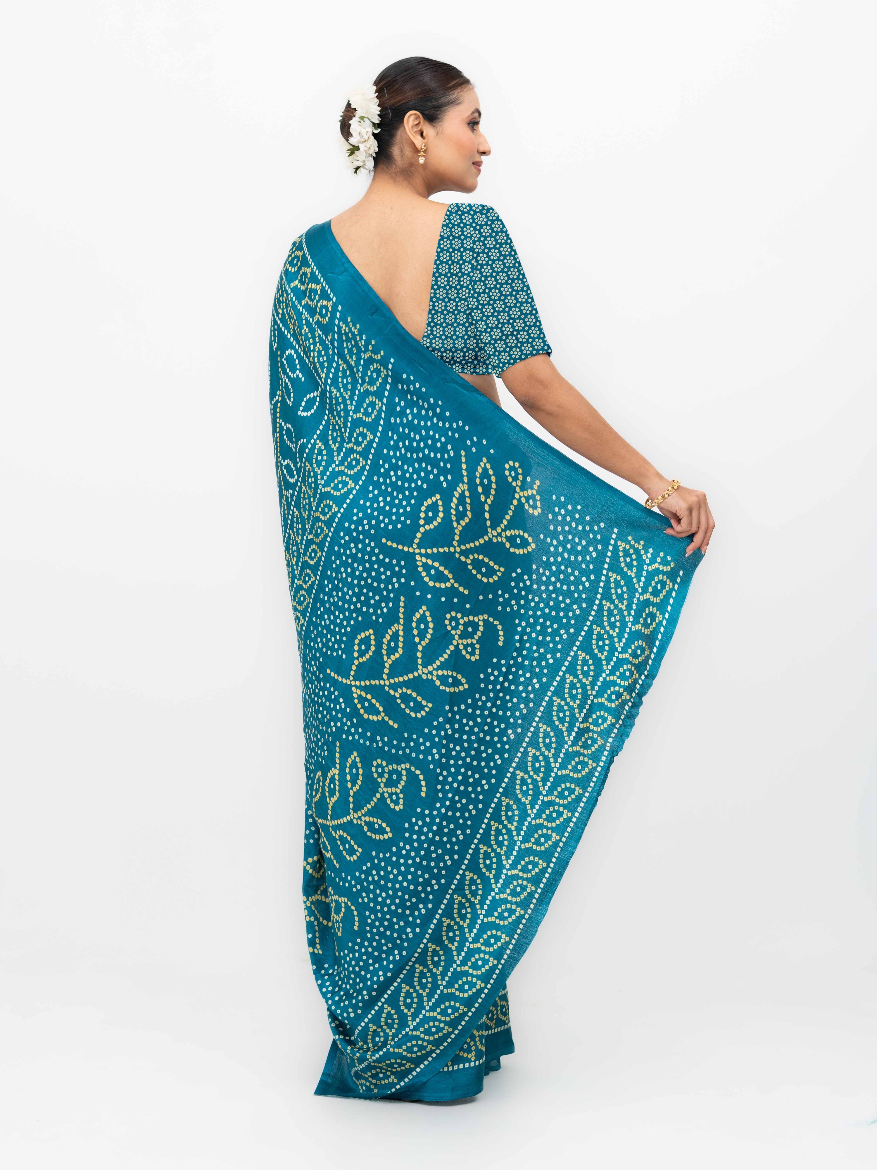 Blue Art Silk Saree