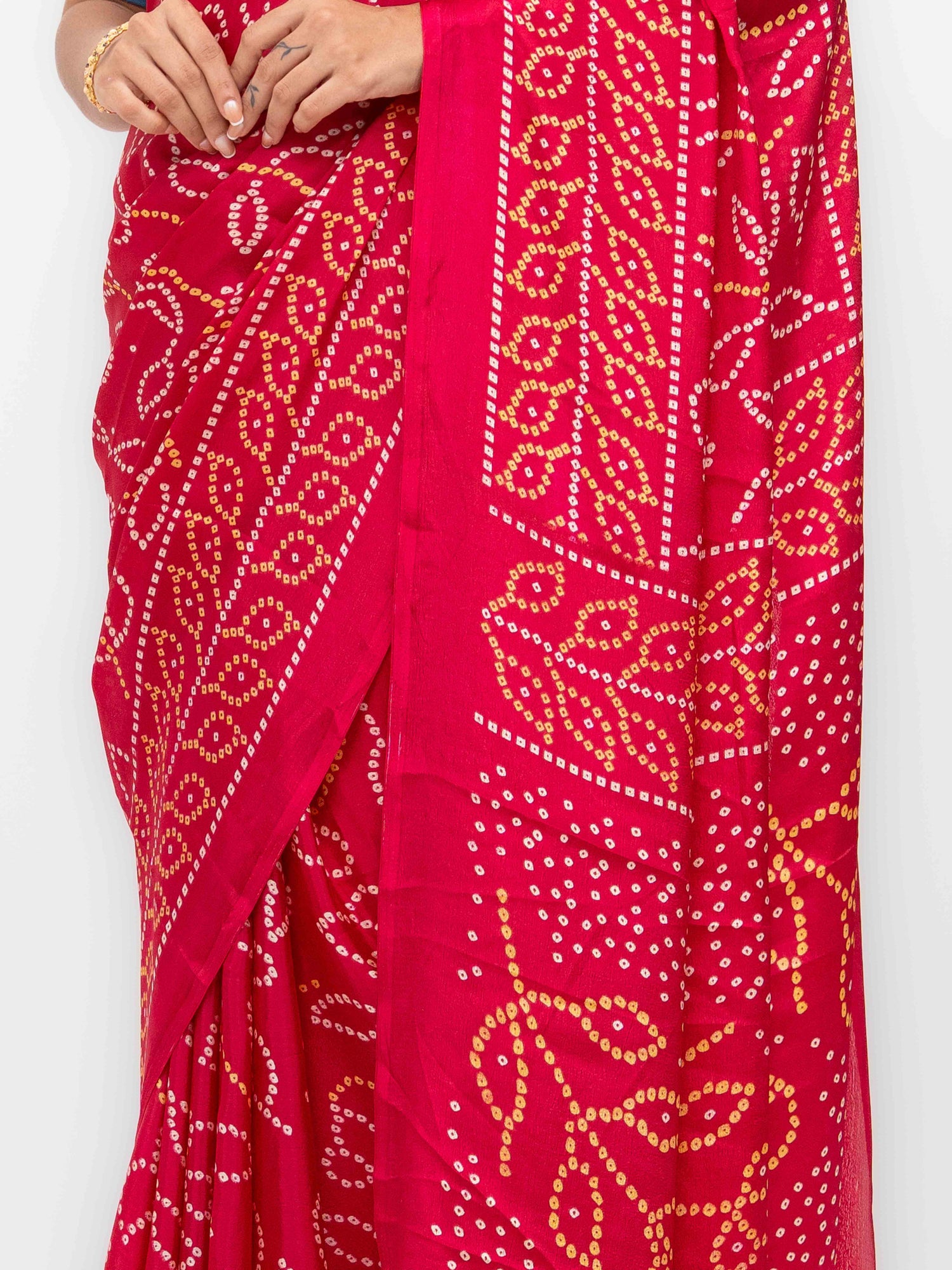 Rani Pink Art Silk Saree