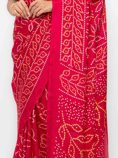 Rani Pink Art Silk Saree