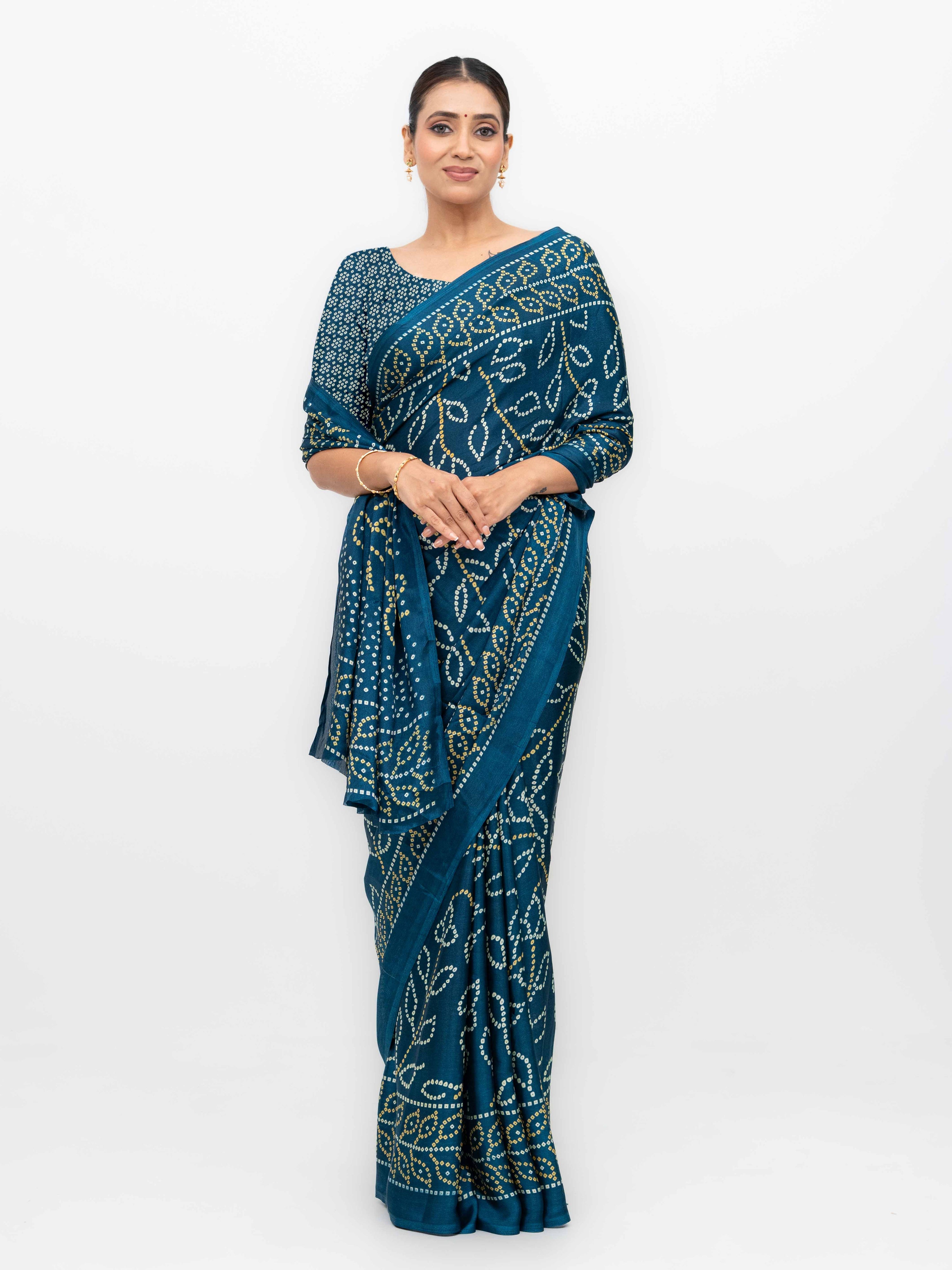 Navy Blue  Art Silk Saree