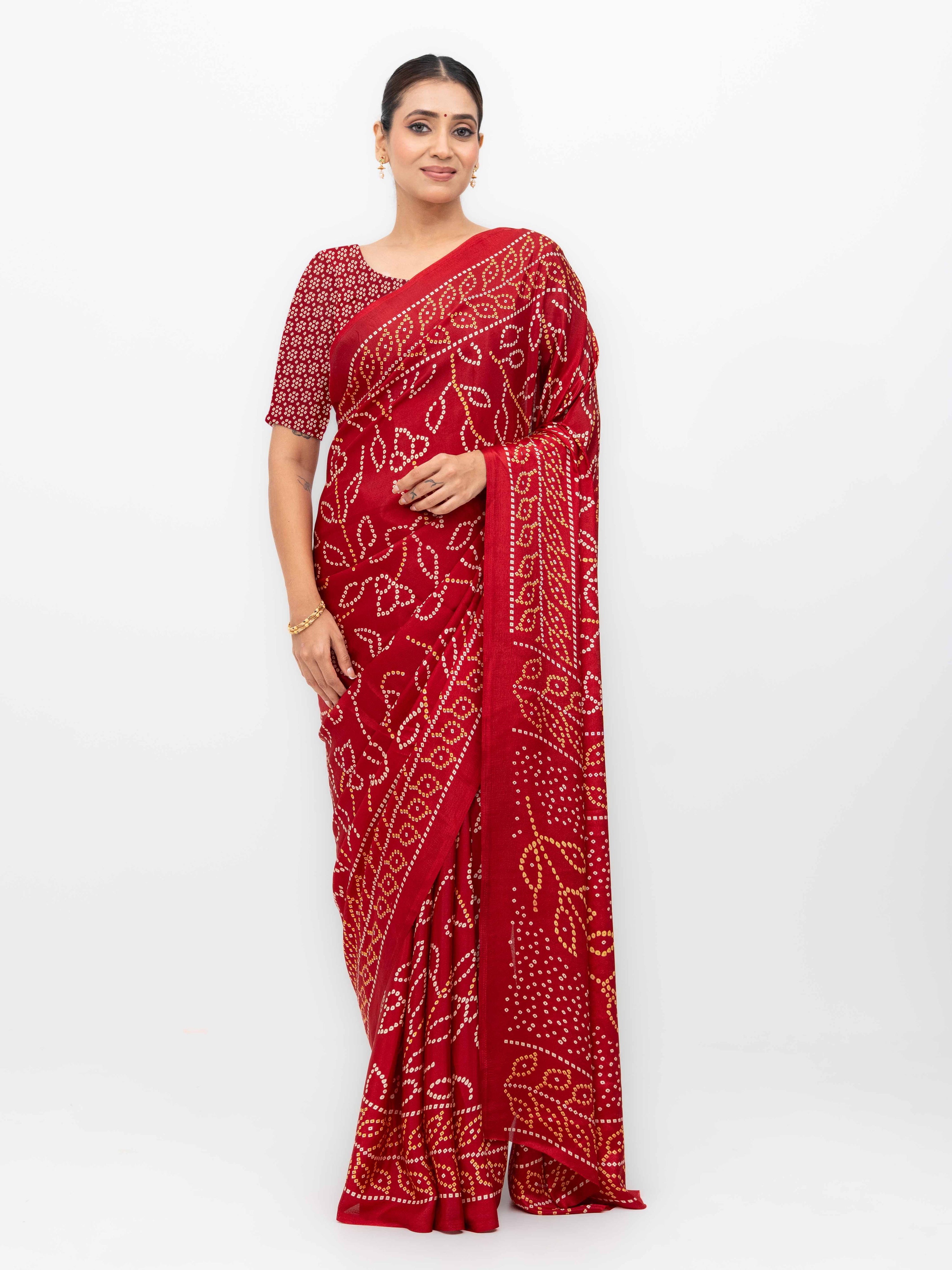 Red Art Silk Saree
